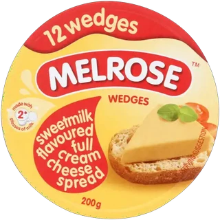 Melrose Sweetmilk Flavoured Full Cream Cheese Wedges 200g