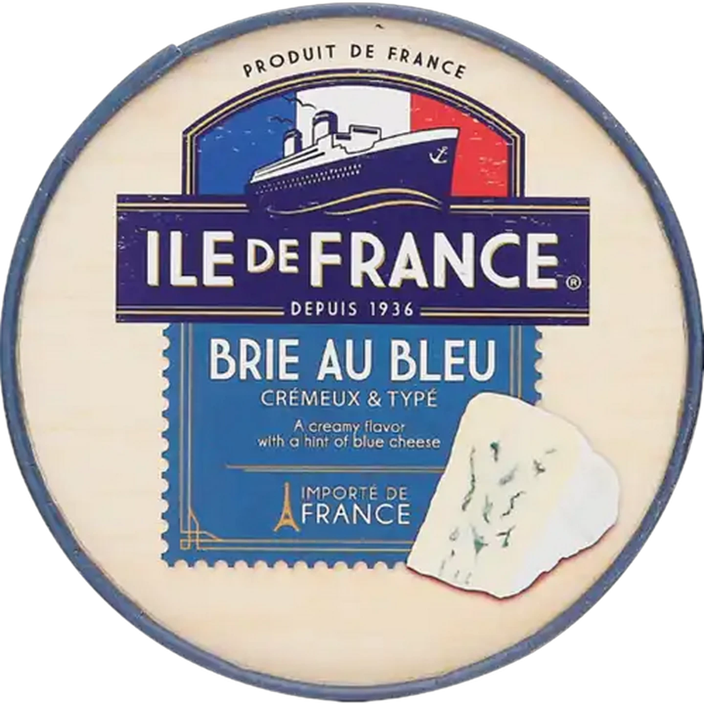 Image of Ile De France Brie Soft Blue Cheese Box 125g