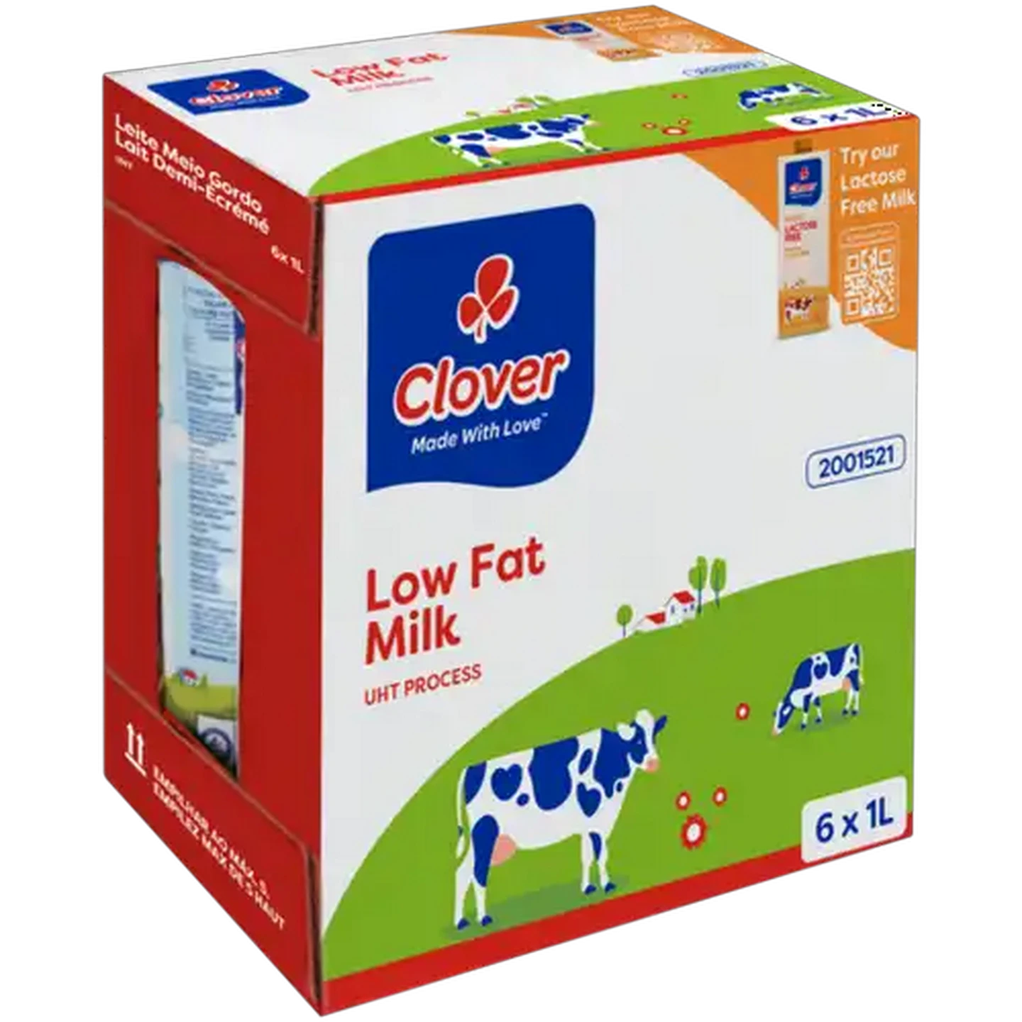 Image of Clover Long Life Low Fat Milk 6 x 1L