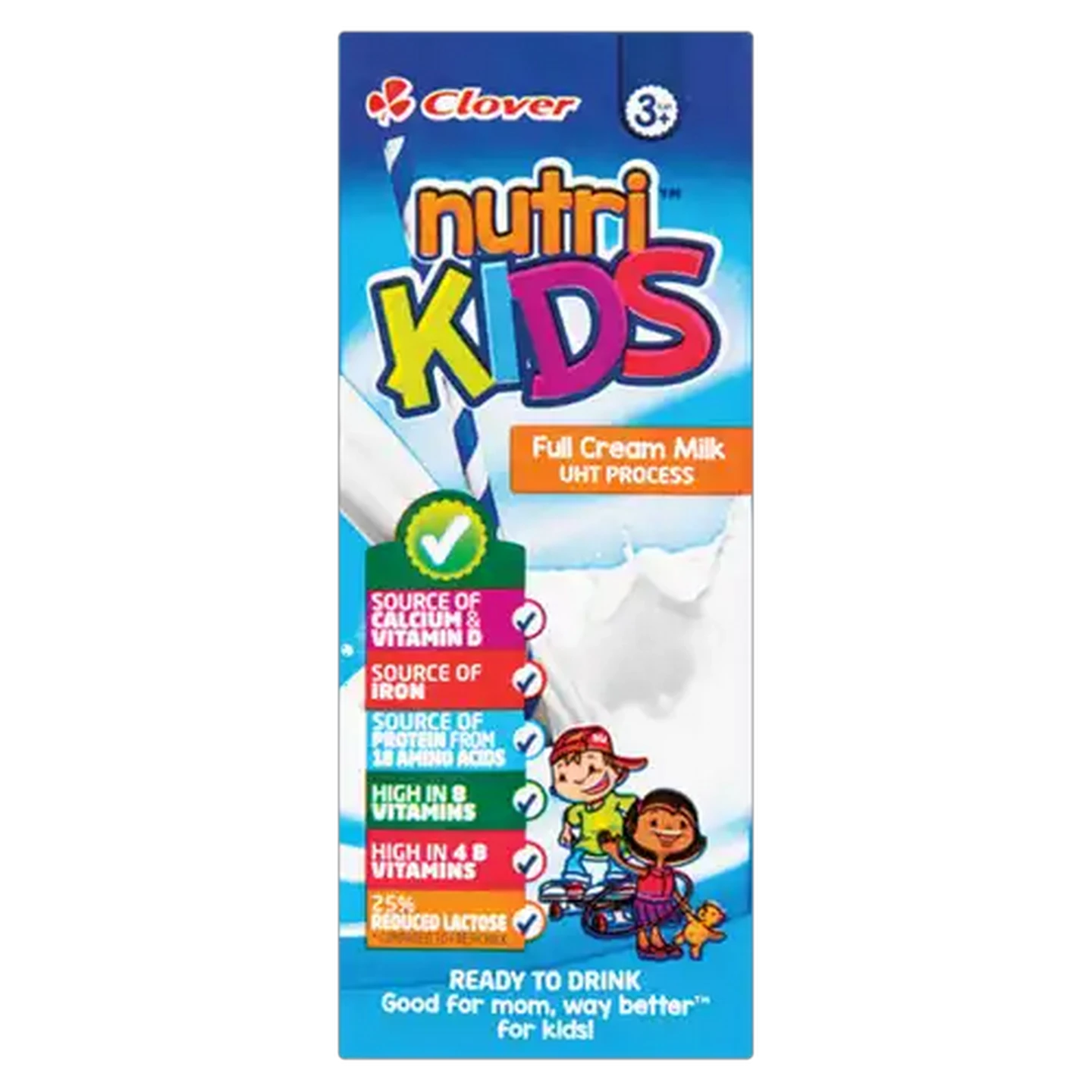 Image of Clover Nutri Kids RTD Full Cream Kids Milk Box 200ml