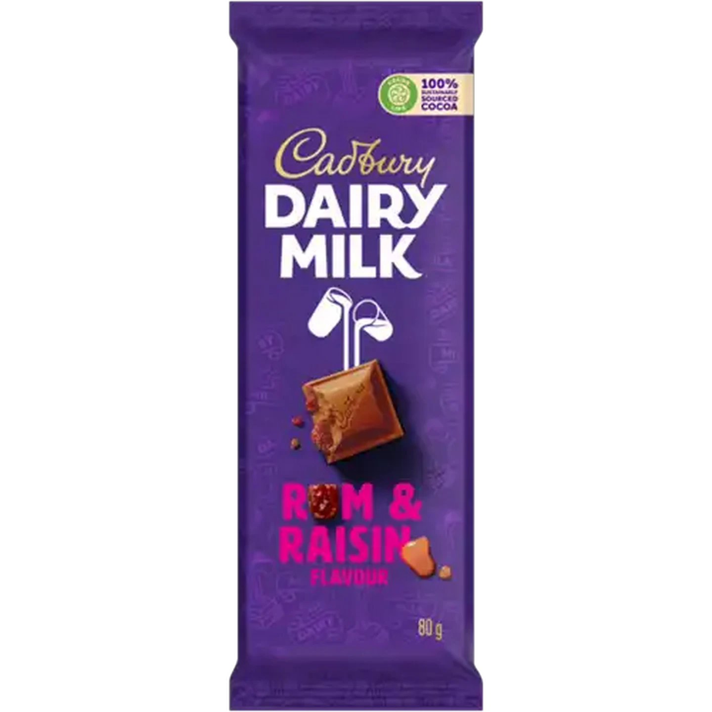 Image of Cadbury Dairy Milk Rum & Raisin Chocolate Slab 80g