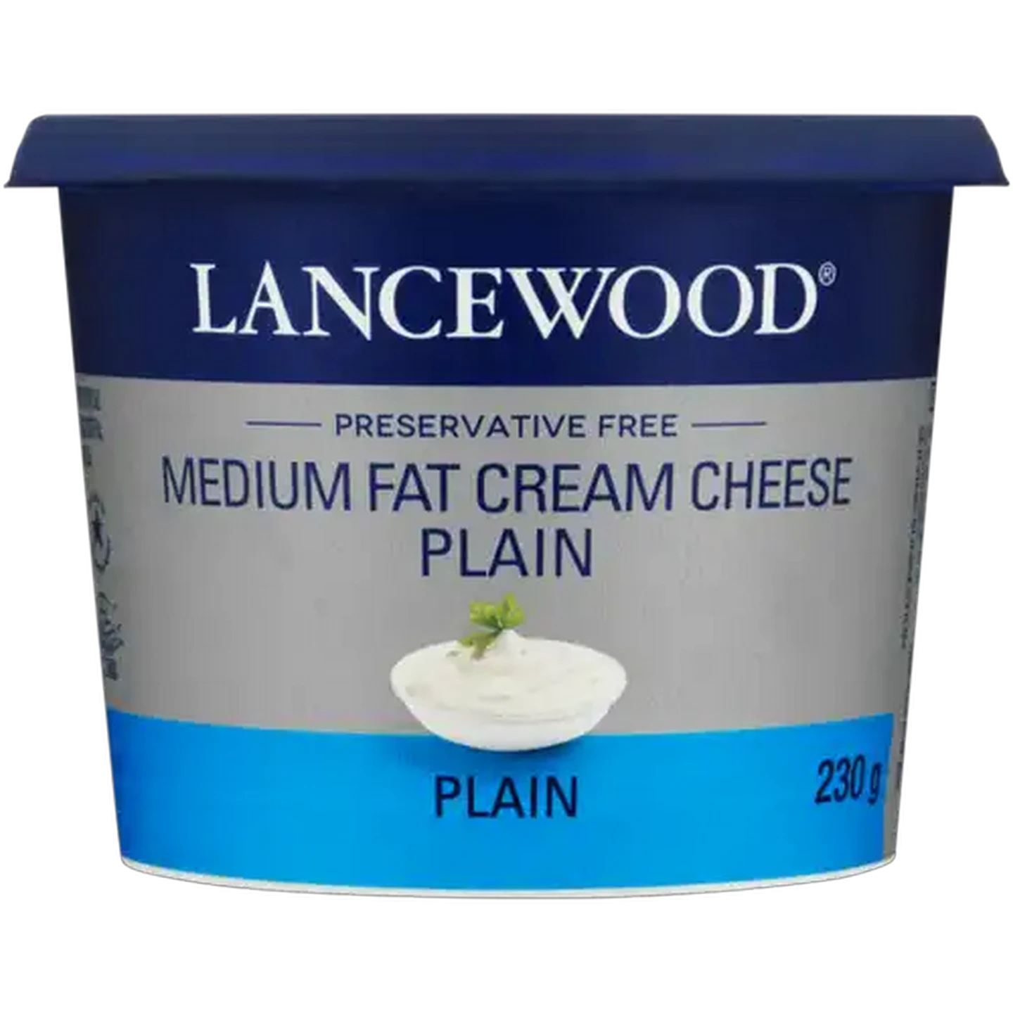 Image of LANCEWOOD Plain Medium Fat Cream Cheese 230g