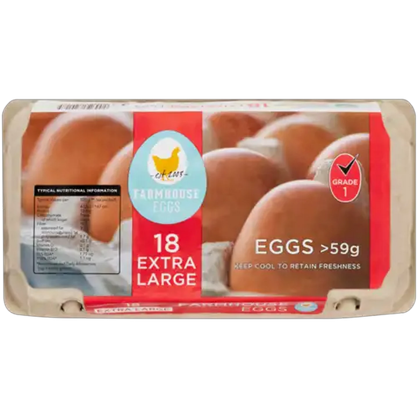 Image of Farmhouse Eggs Extra Large Eggs 18 Pack