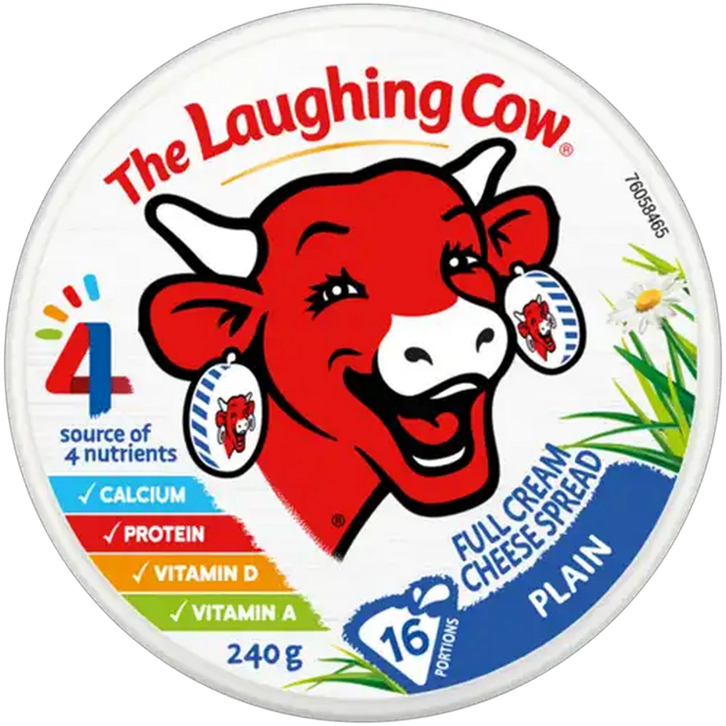 Image of The Laughing Cow Plain Full Fat Cheese Spread Wedges 16 Pack