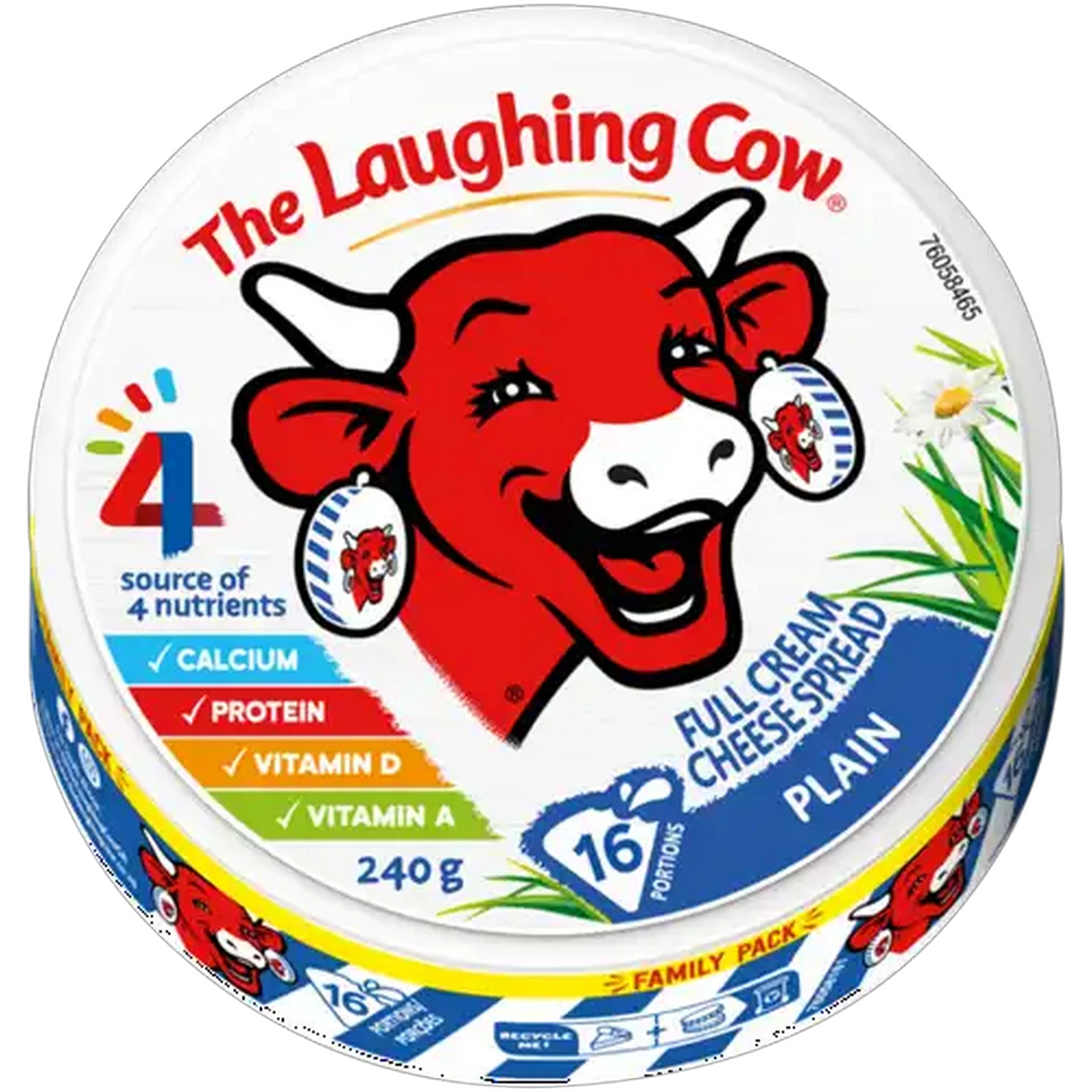 Image of The Laughing Cow Plain Full Fat Cheese Spread Wedges 16 Pack
