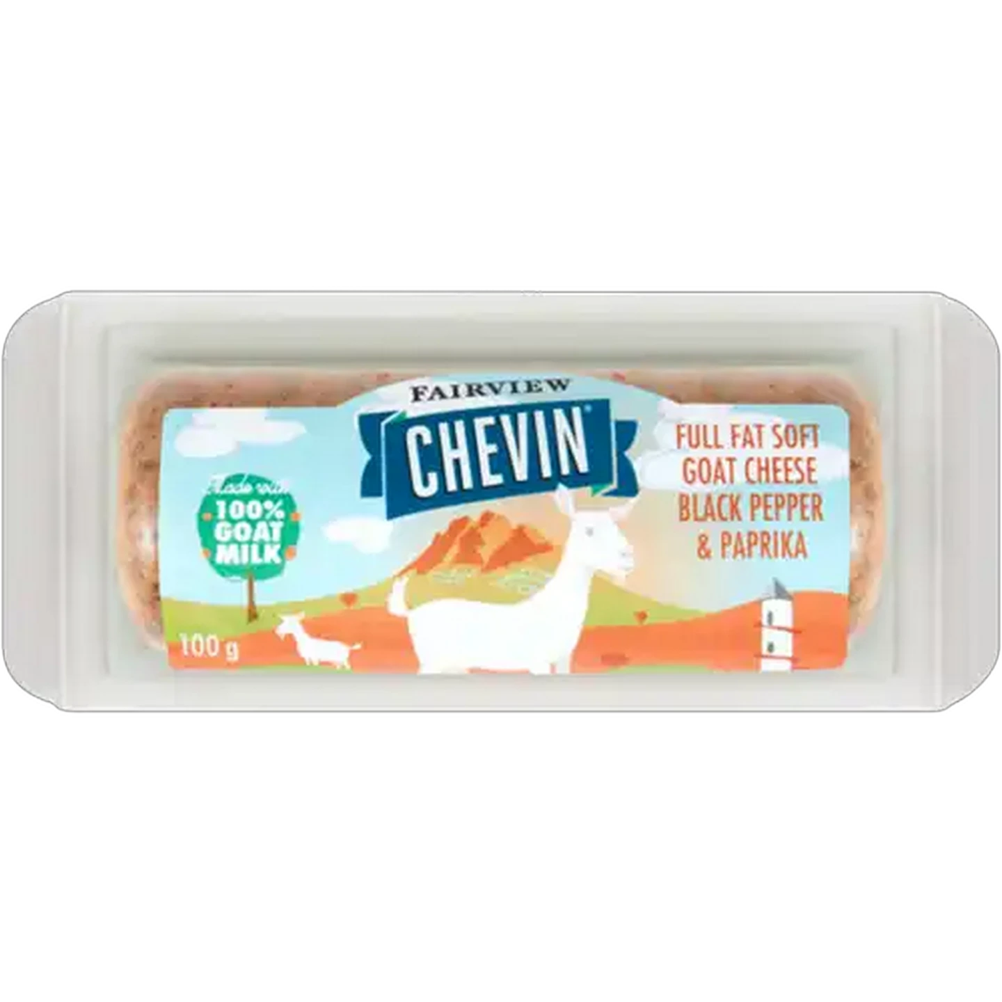 Image of Fairview Chevin Black Pepper & Paprika Full Fat Soft Goat Cheese 100g