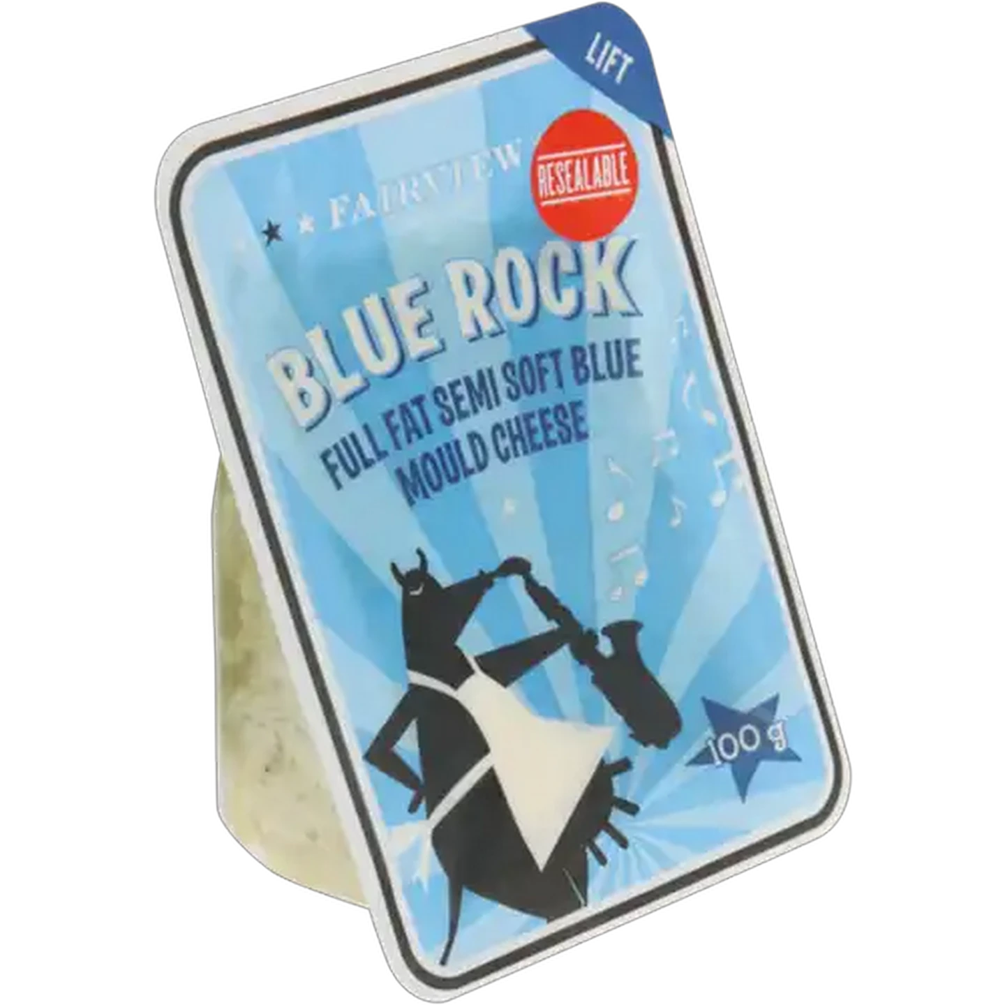 Image of Fairview Blue Rock Full Fat Semi-Soft Blue Mould Cheese 100g