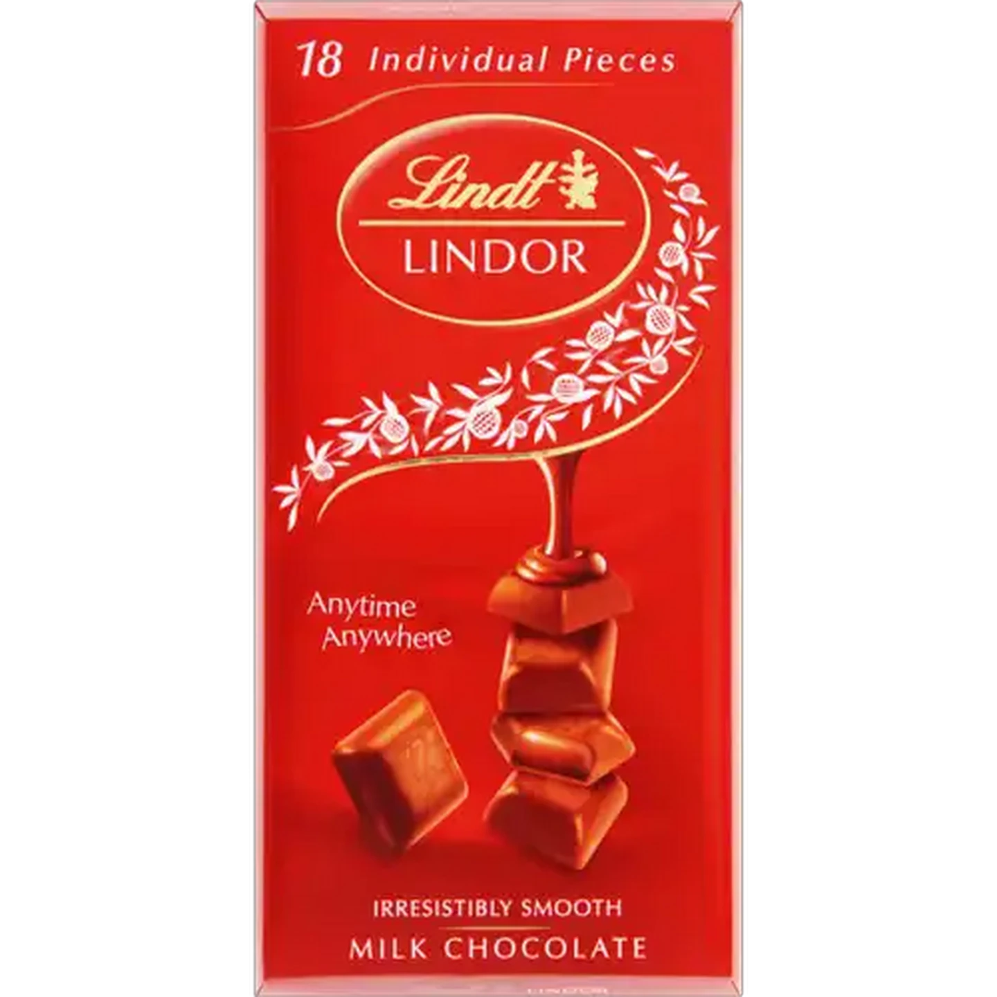 Image of Lindt Lindor Irresistibly Smooth Milk Chocolate Slab 100g