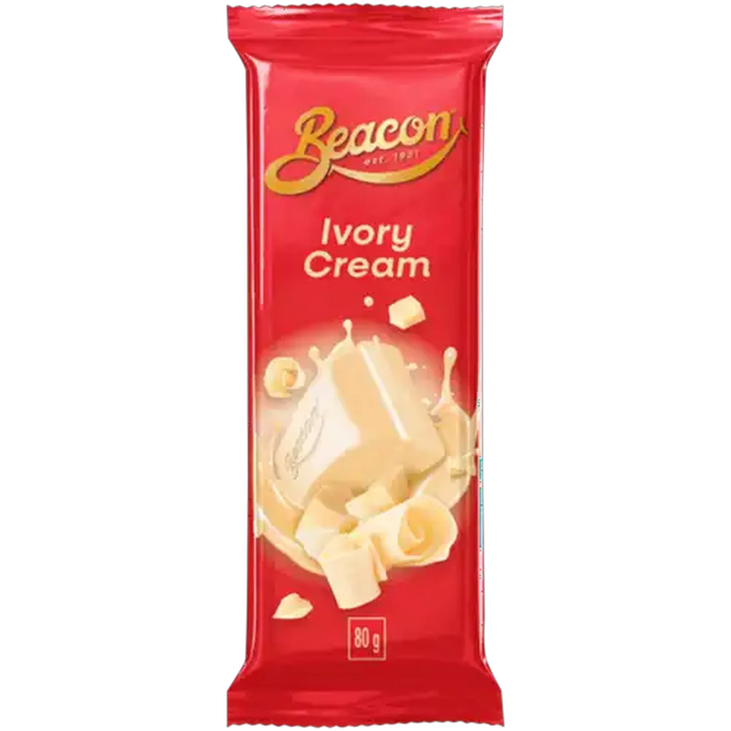 Image of Beacon Ivory Cream Chocolate Slab 80g