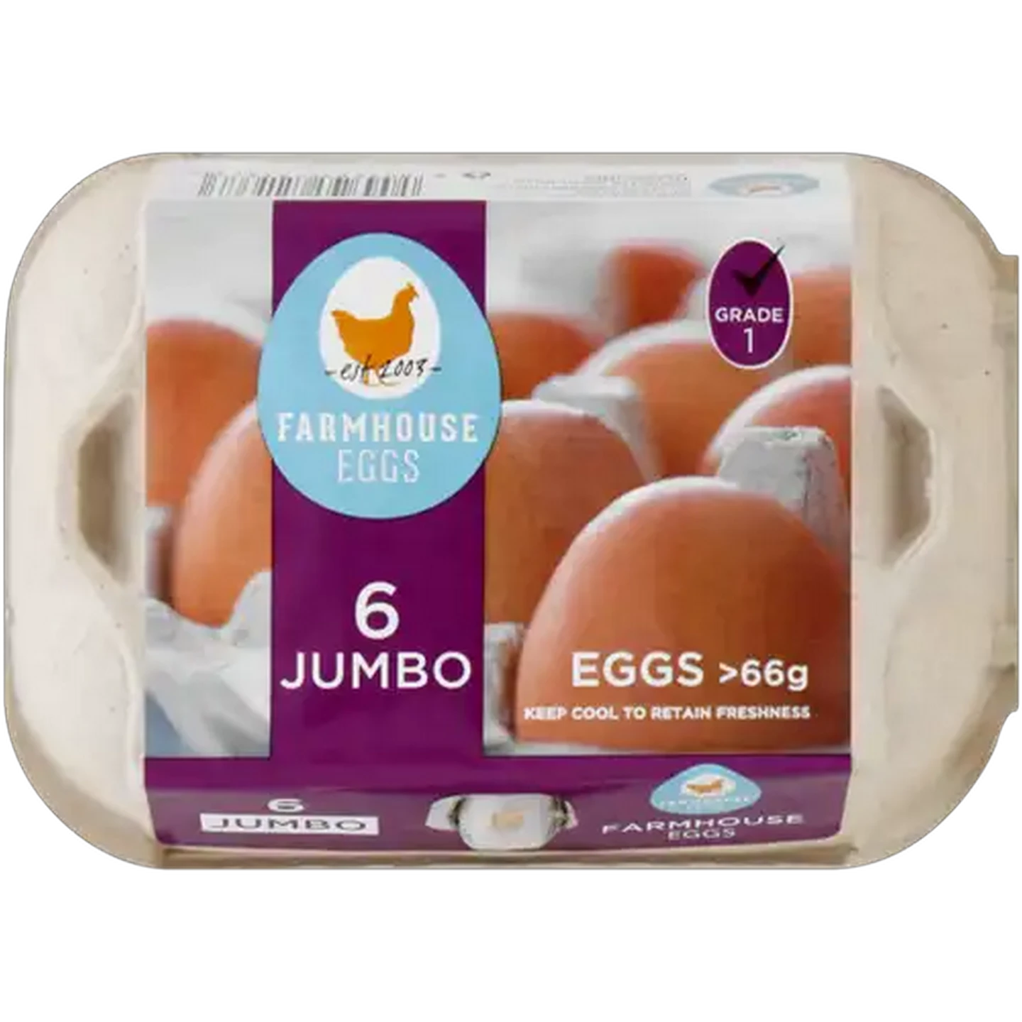 Image of Farmhouse Jumbo Eggs 6 Pack