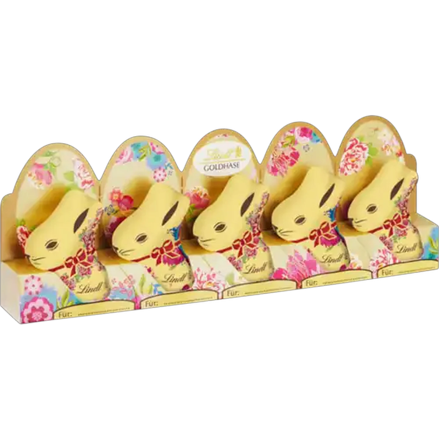 Image of Lindt Gold Bunny Flower Edition Mini Milk Chocolate 5 x 10g