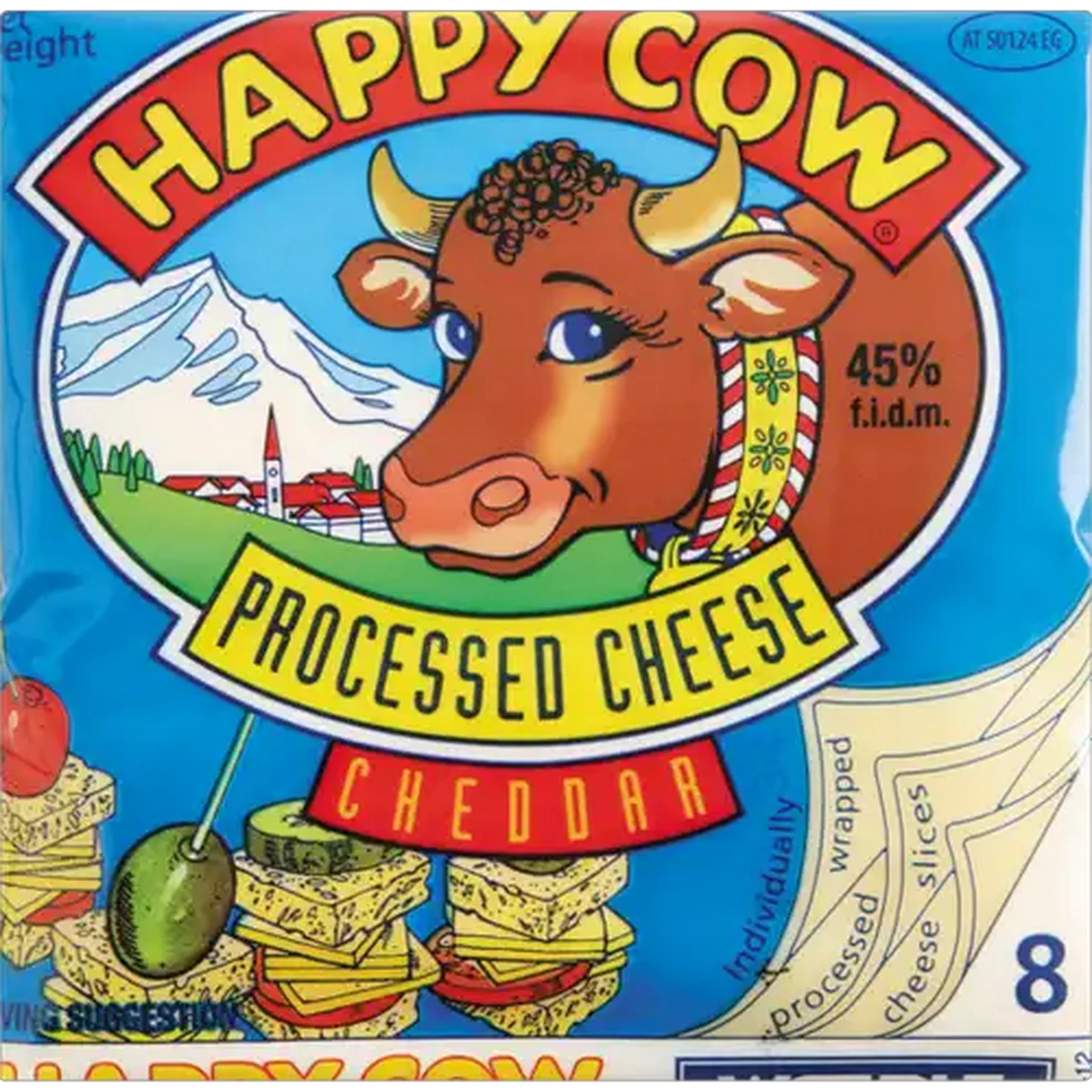 Image of Happy Cow Processed Cheddar Cheese Slices 150g