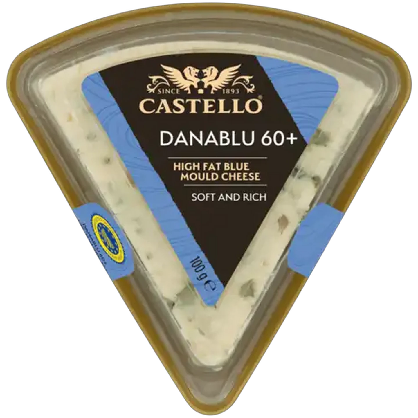 Image of Castello Danablu 60+ High Fat Blue Mould Cheese 100g