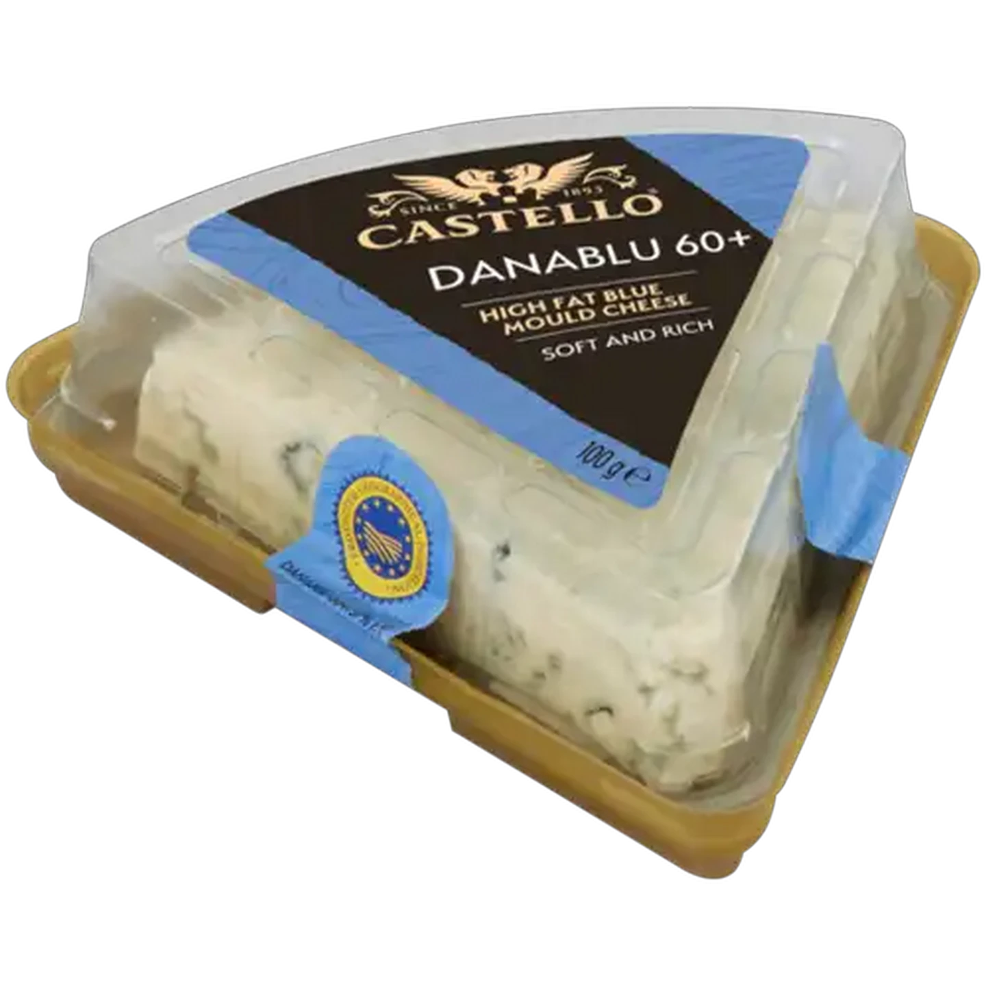 Image of Castello Danablu 60+ High Fat Blue Mould Cheese 100g