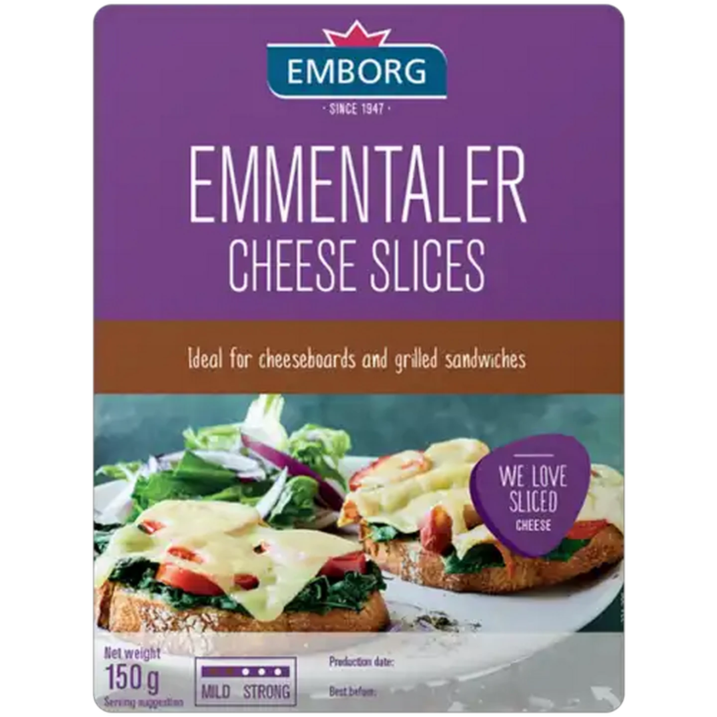 Image of Emborg Sliced Emmental Cheese Slices 150g