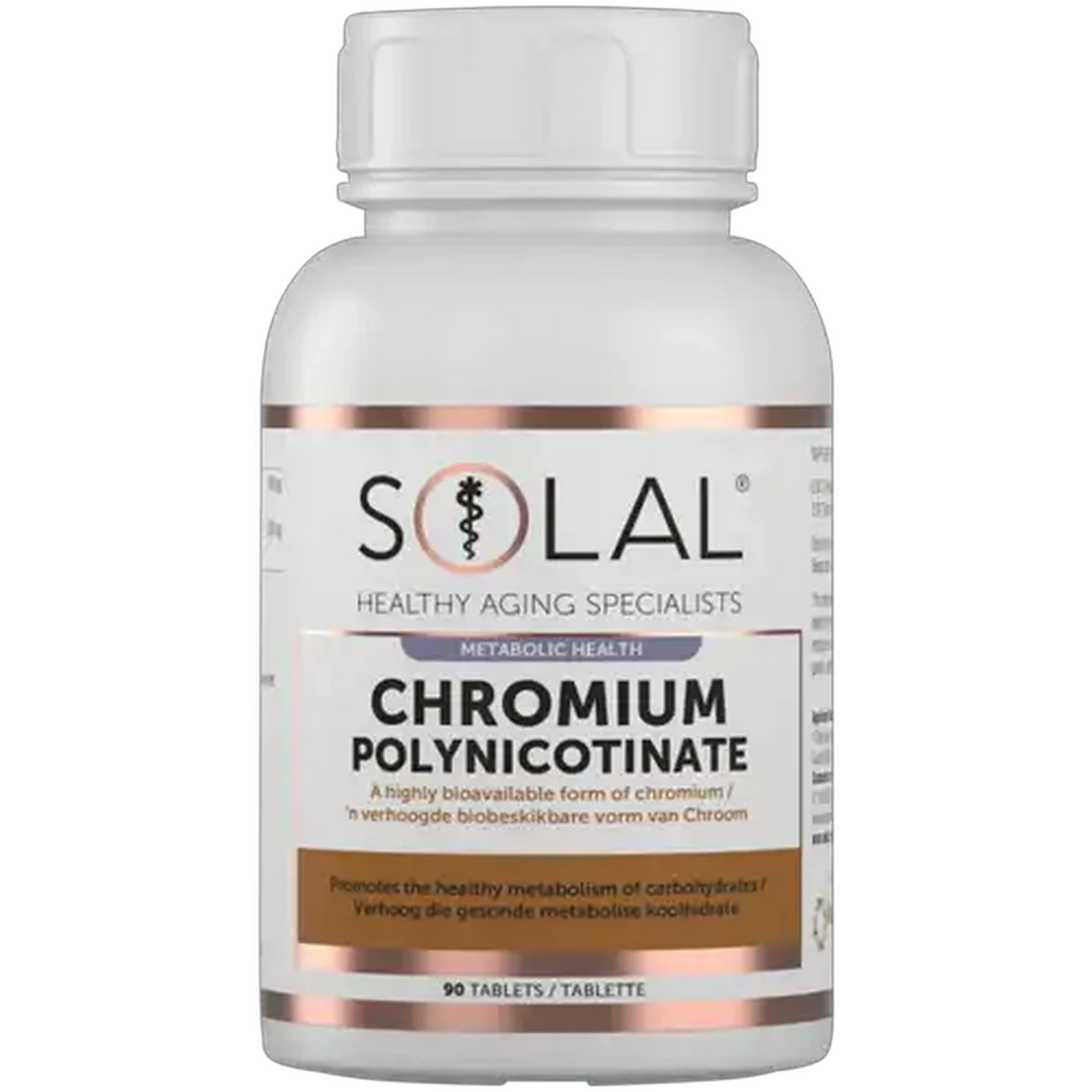 Image of Solal Metabolic Health Chromium Polynicotinate Tablets 90 Pack
