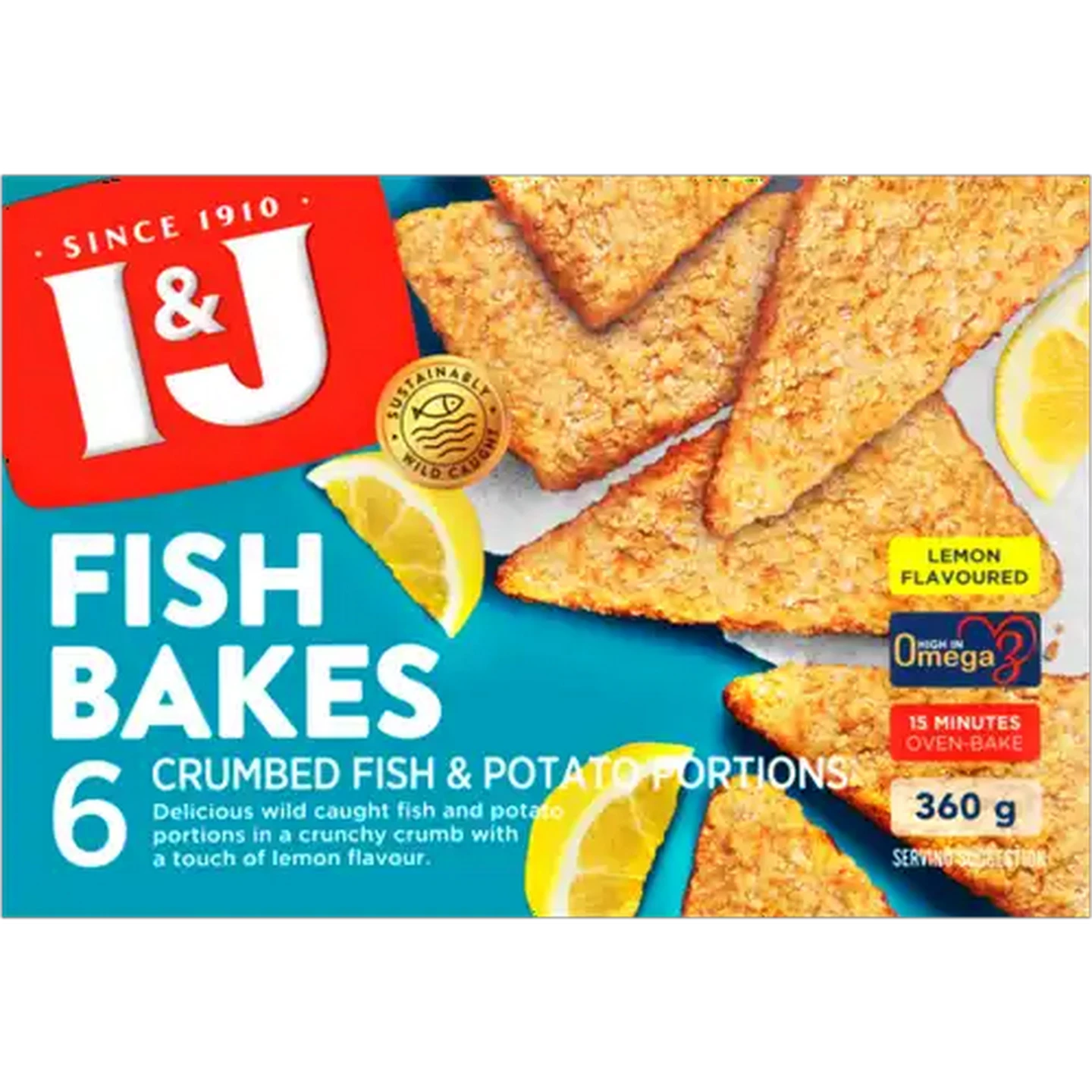 Image of I&J Frozen Lemon Flavoured Fish Bakes 360g