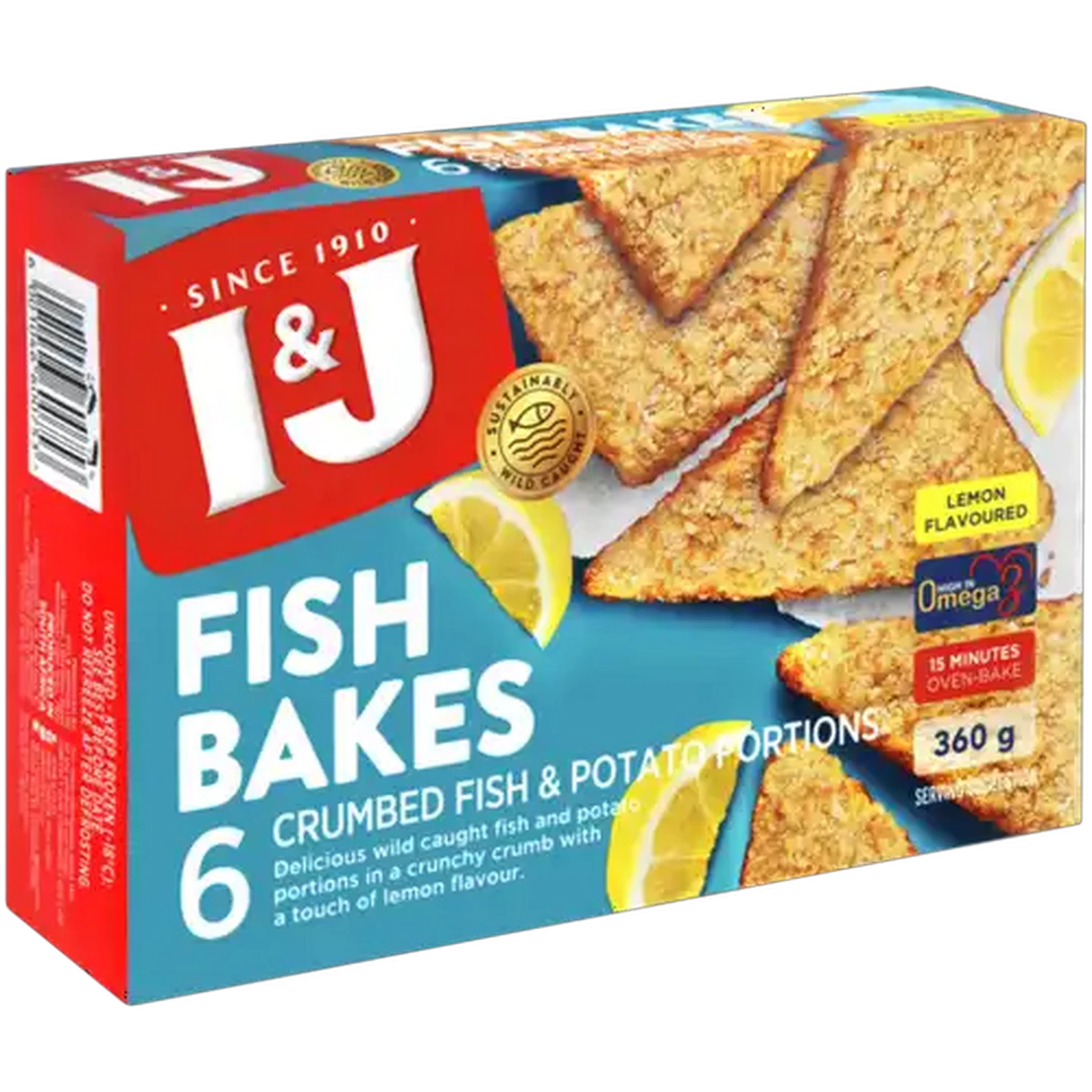 Image of I&J Frozen Lemon Flavoured Fish Bakes 360g