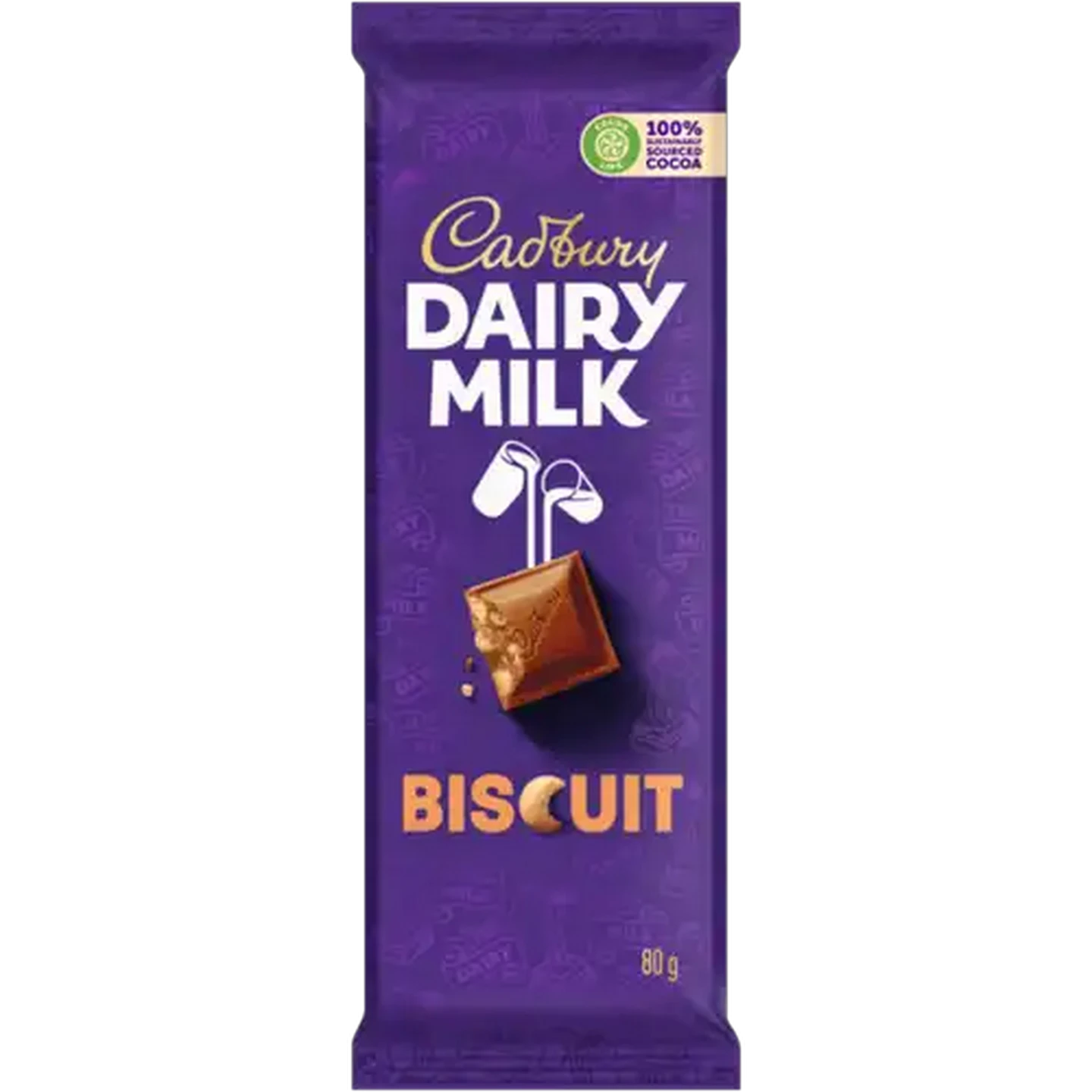 Image of Cadbury Dairy Milk Biscuit Chocolate Slab 80g
