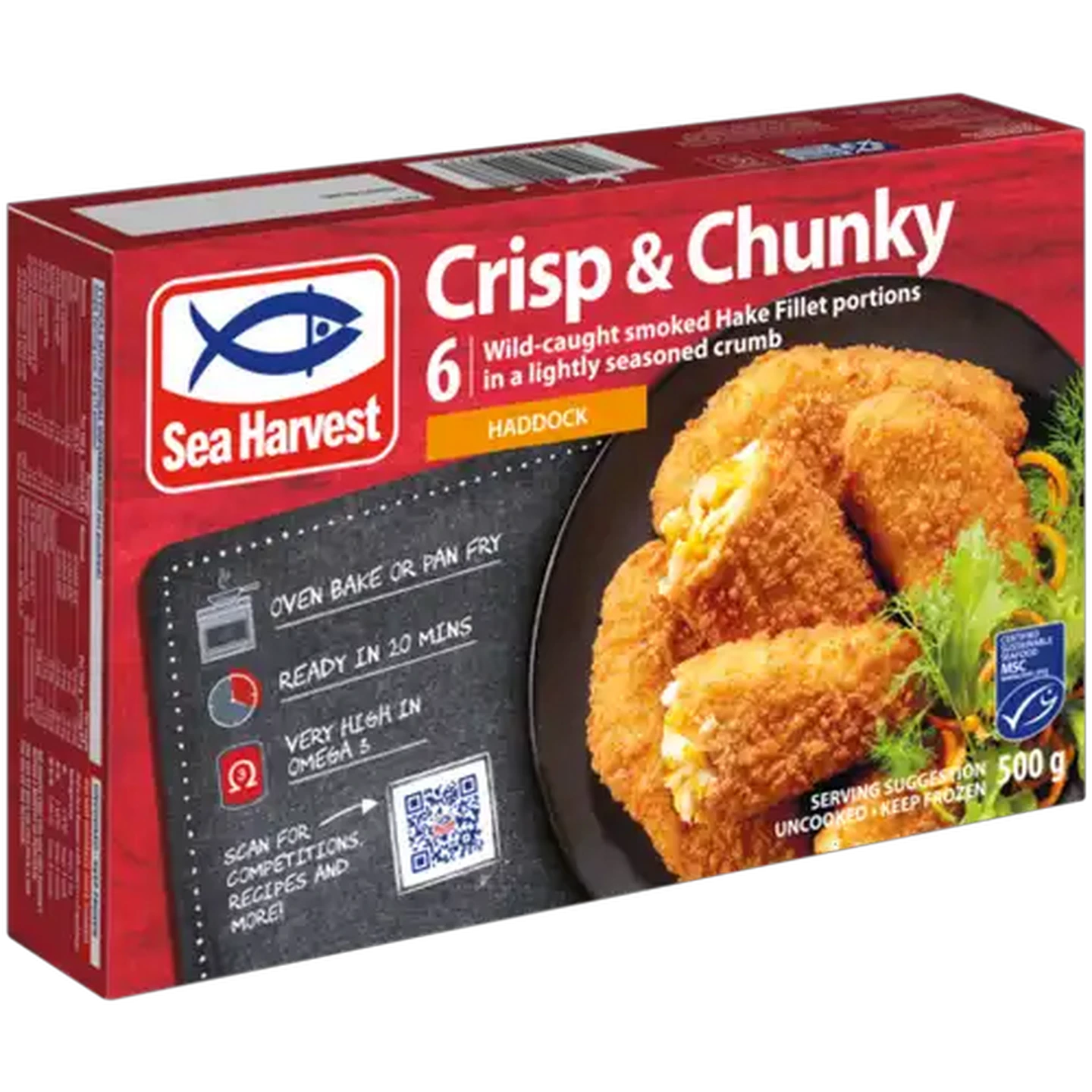 Image of Sea Harvest Frozen Crisp & Chunky Crumbed Haddock 6 Pieces 500g