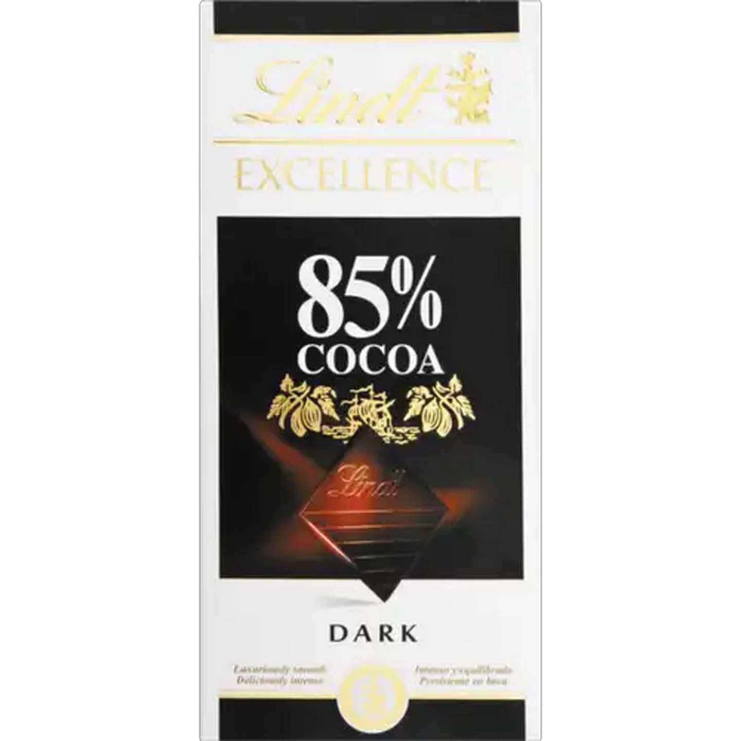 Image of Lindt Excellence 85% Cocoa Dark Chocolate Slab 100g