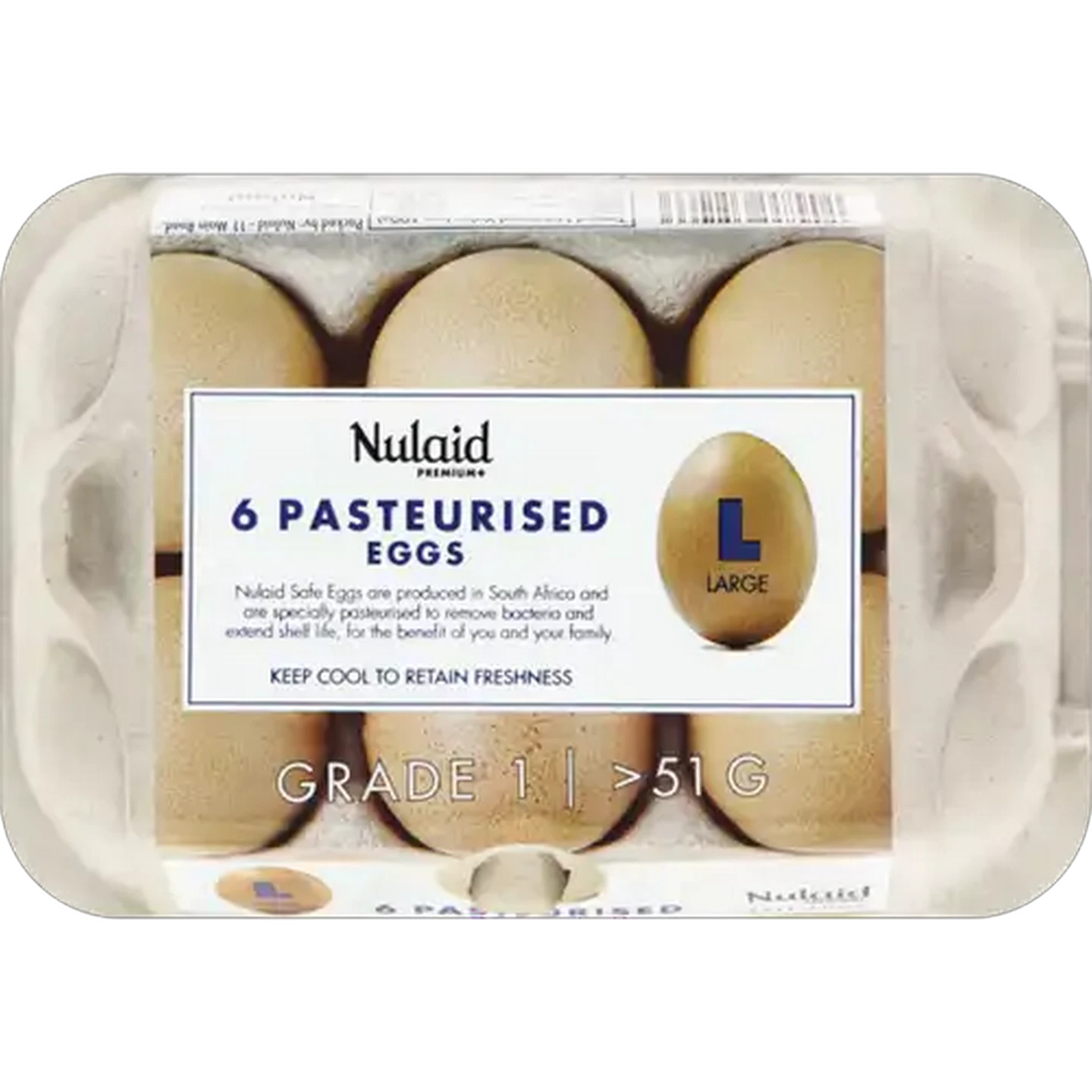Image of Nulaid Large Pasteurised Eggs 6 Pack