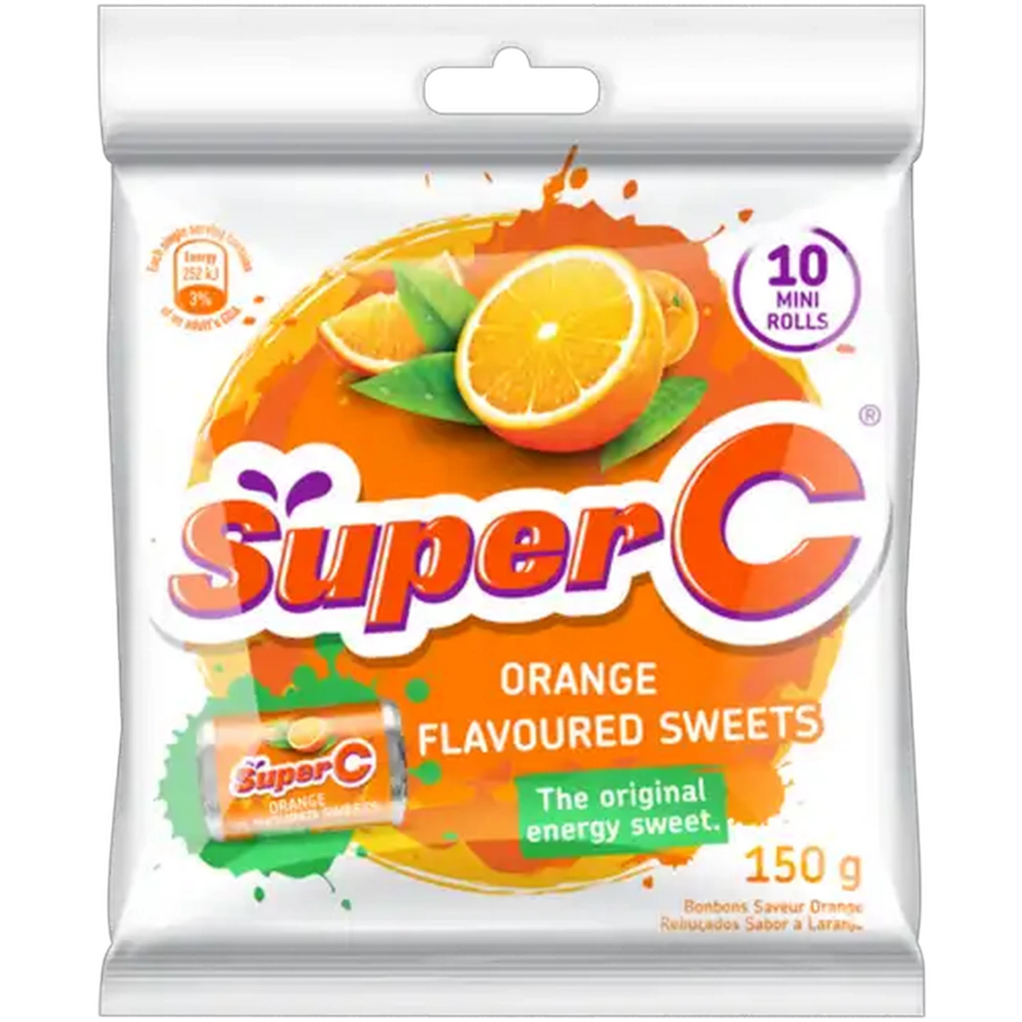 Image of Super C Orange Flavoured Sweets Mini Rolls 150g