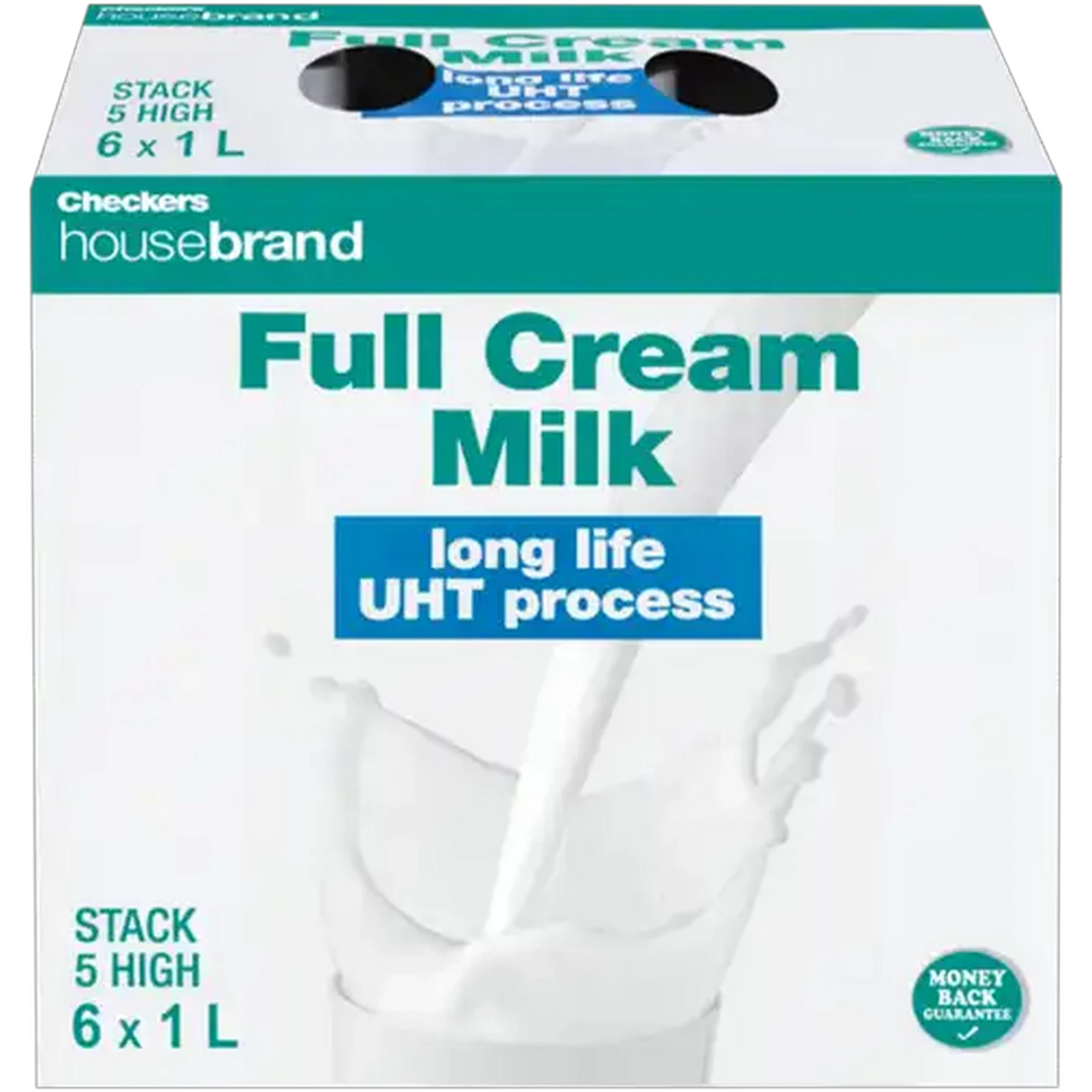Image of Checkers Housebrand Full Cream Milk 6 x 1L