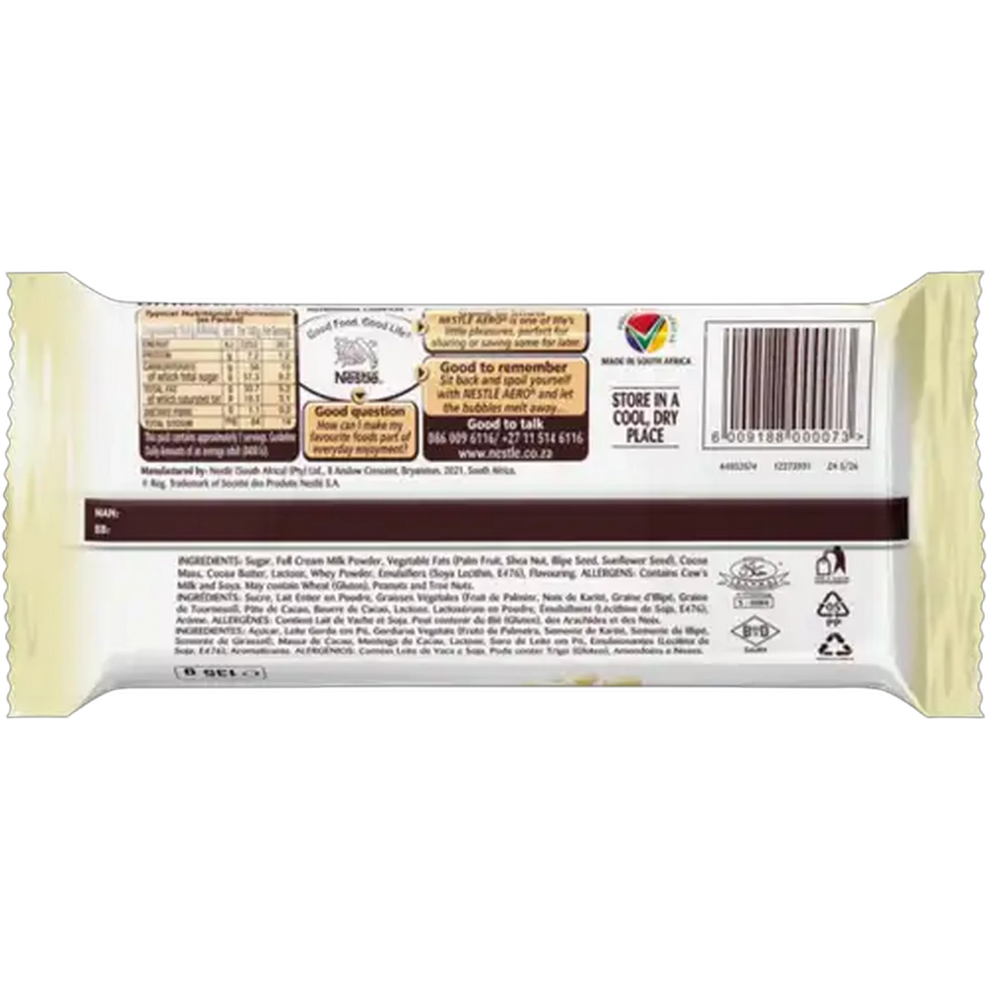 Image of Aero Duet Milk Chocolate Slab 135g