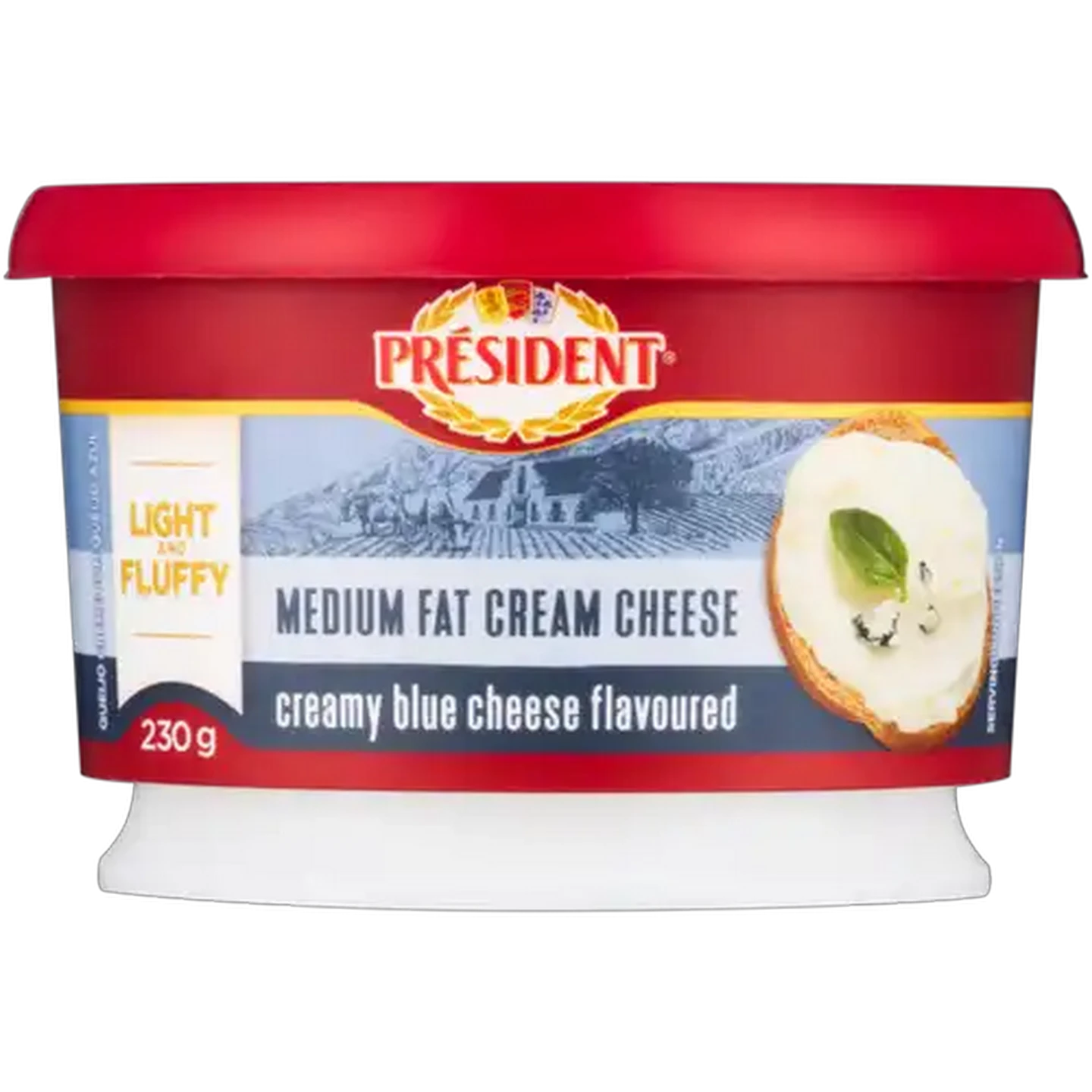 Image of Président Medium Fat Cream Cheese With Creamy Blue 230g