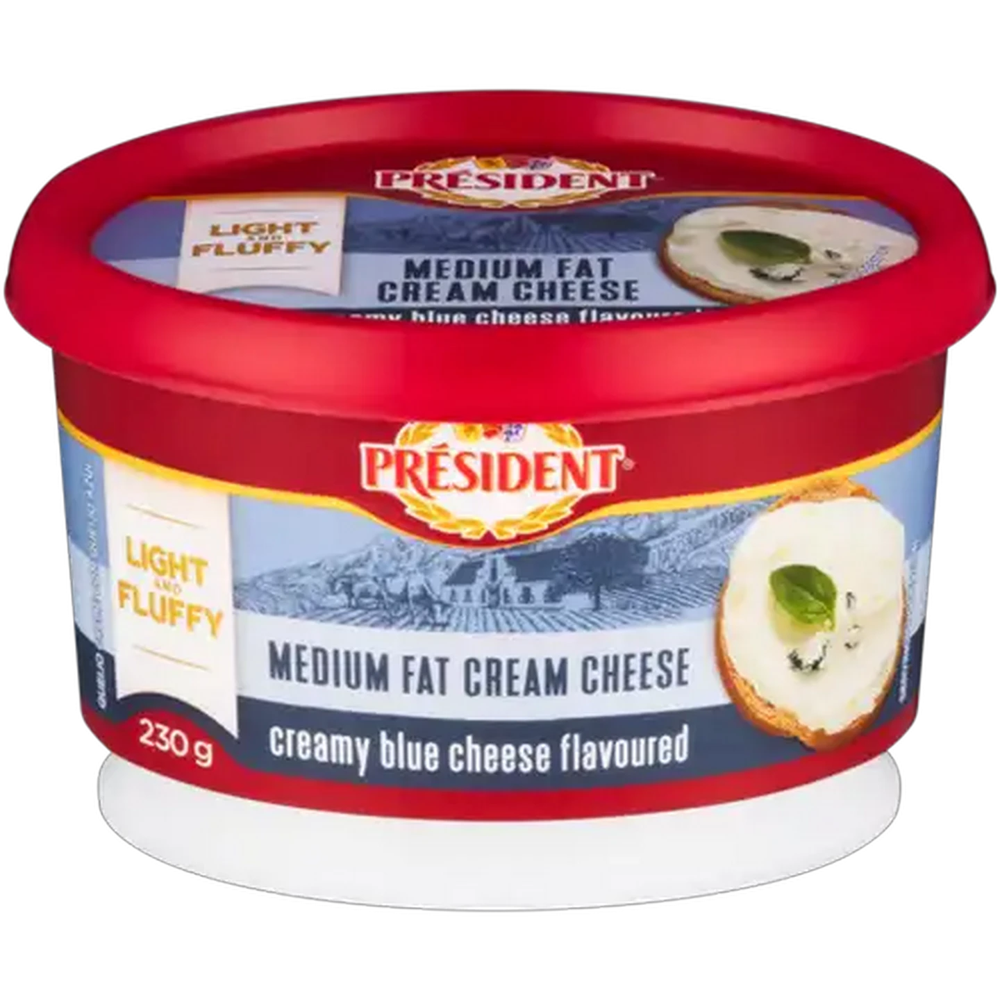 Image of Président Medium Fat Cream Cheese With Creamy Blue 230g