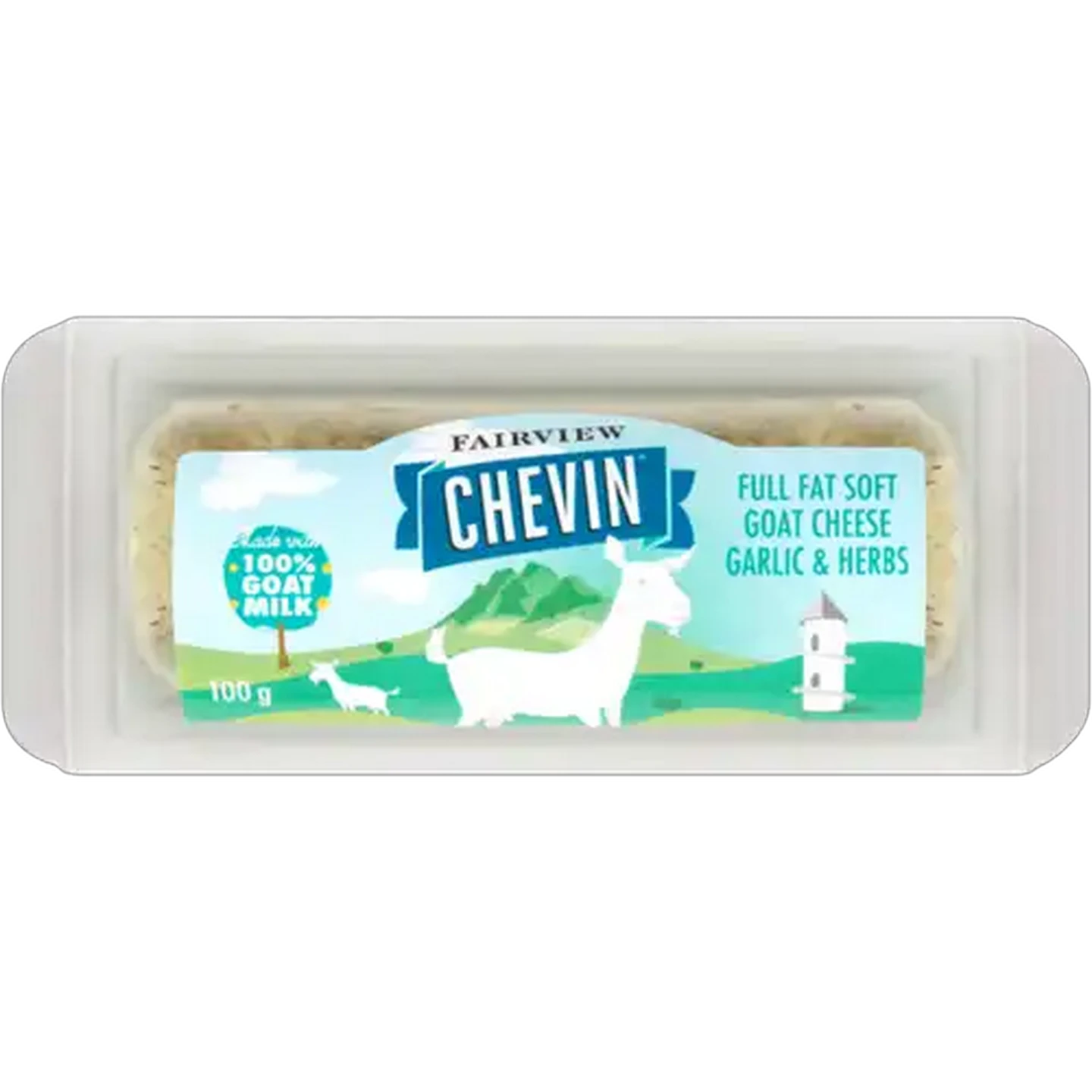 Image of Fairview Chevin Garlic & Herbs Full Fat Soft Goat Cheese 100g