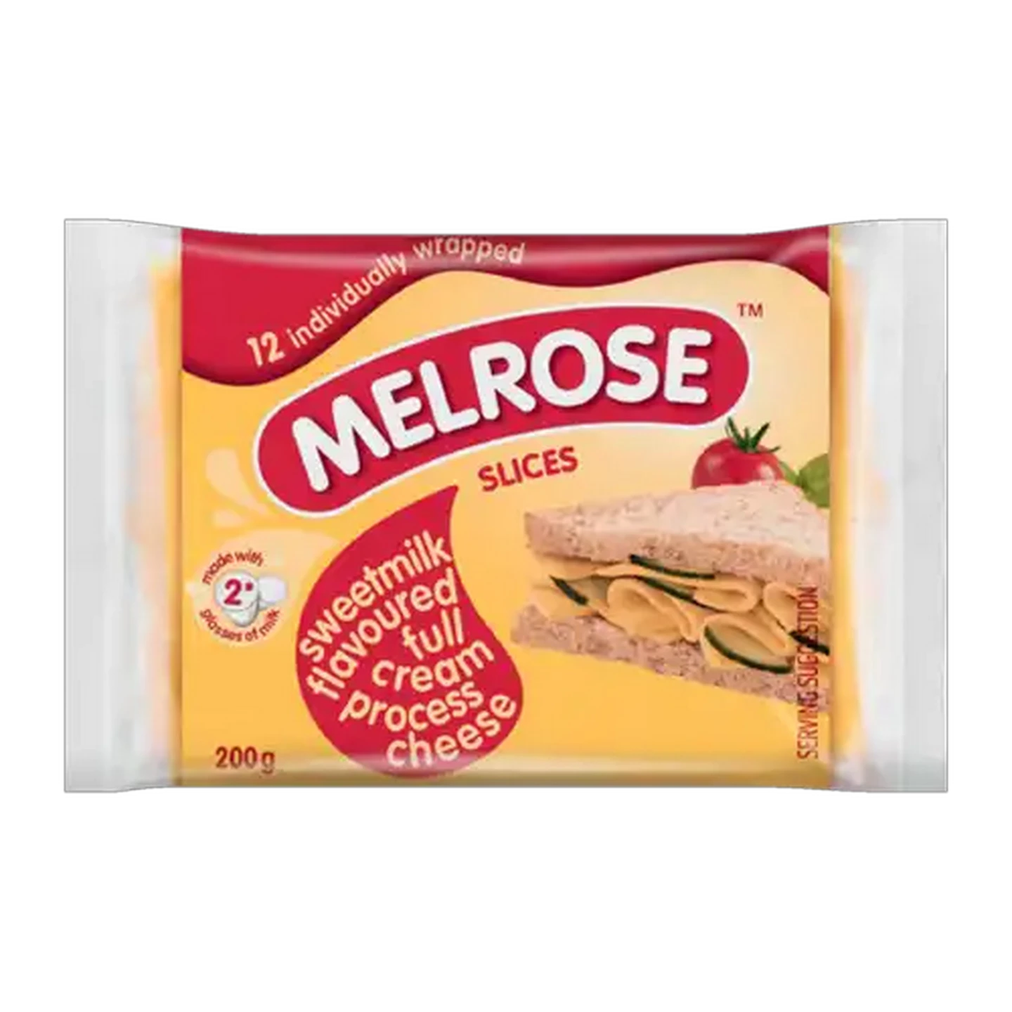 Image of Melrose Sweetmilk Flavoured Full Cream Processed Cheese Slices 200g
