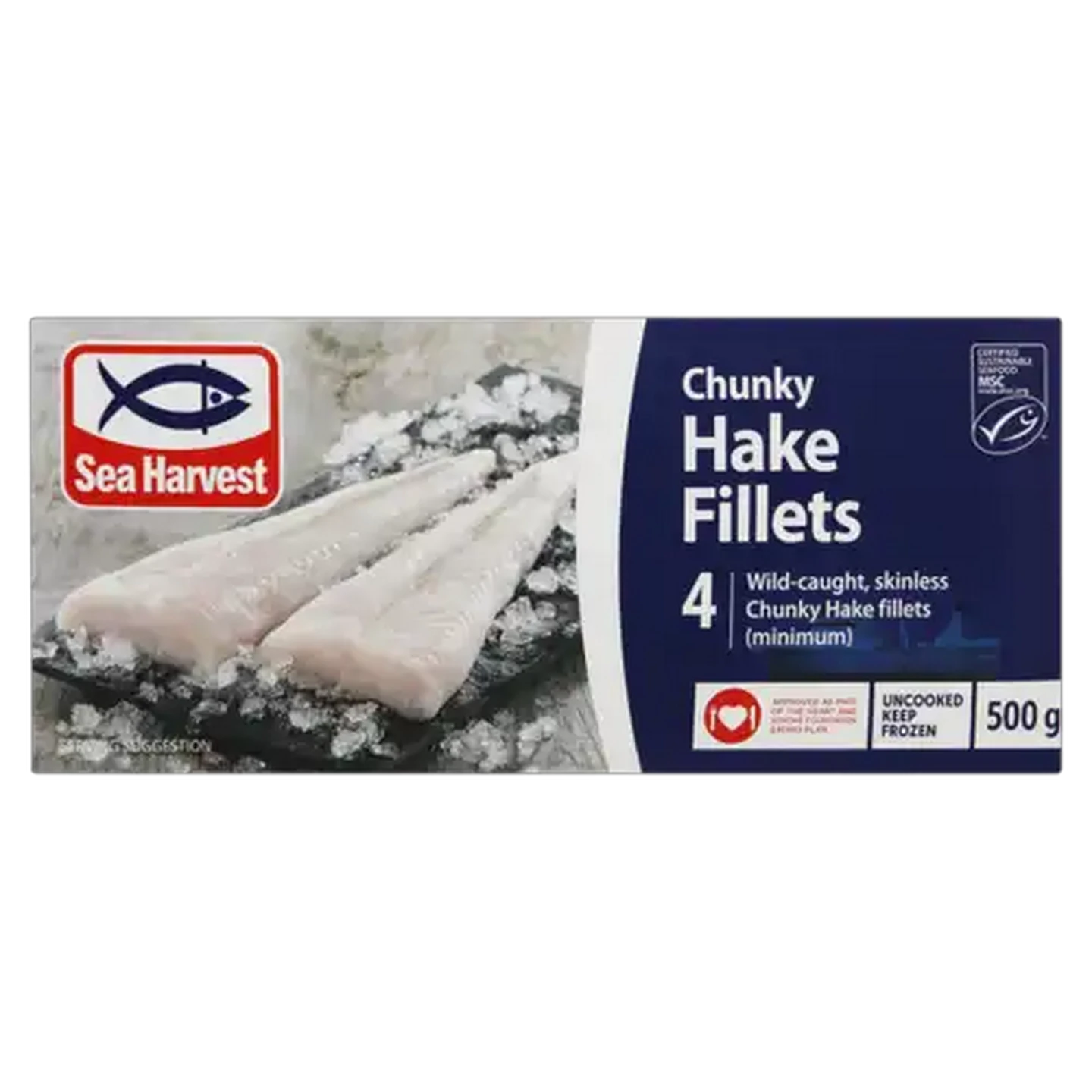 Image of Sea Harvest Frozen Chunky Plain Hake Fillet 500g