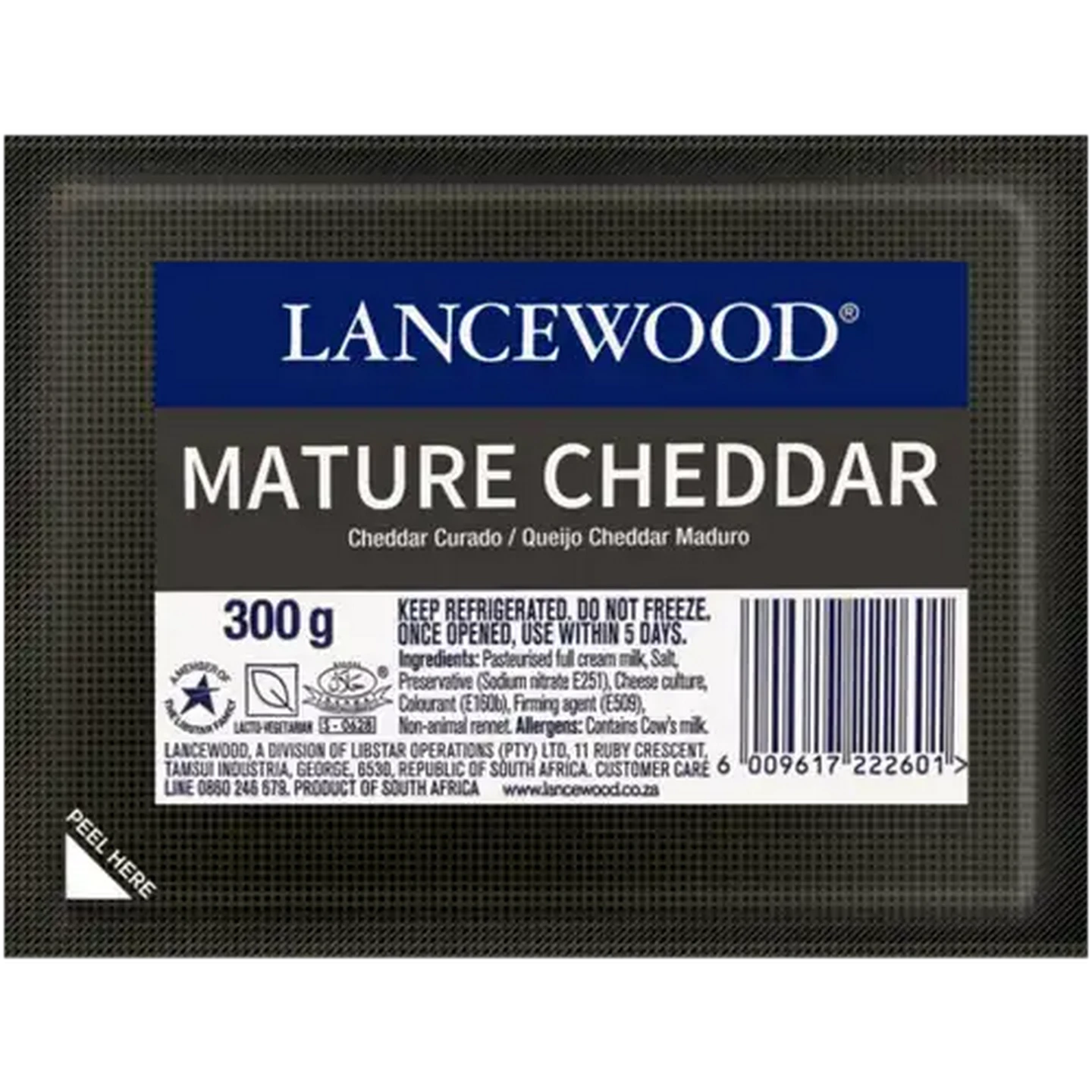 Image of LANCEWOOD Mature Cheddar Cheese 300g