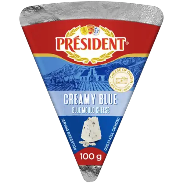 Président Creamy Blue Blue Mould Semi-Hard Cheese Wedge 100g