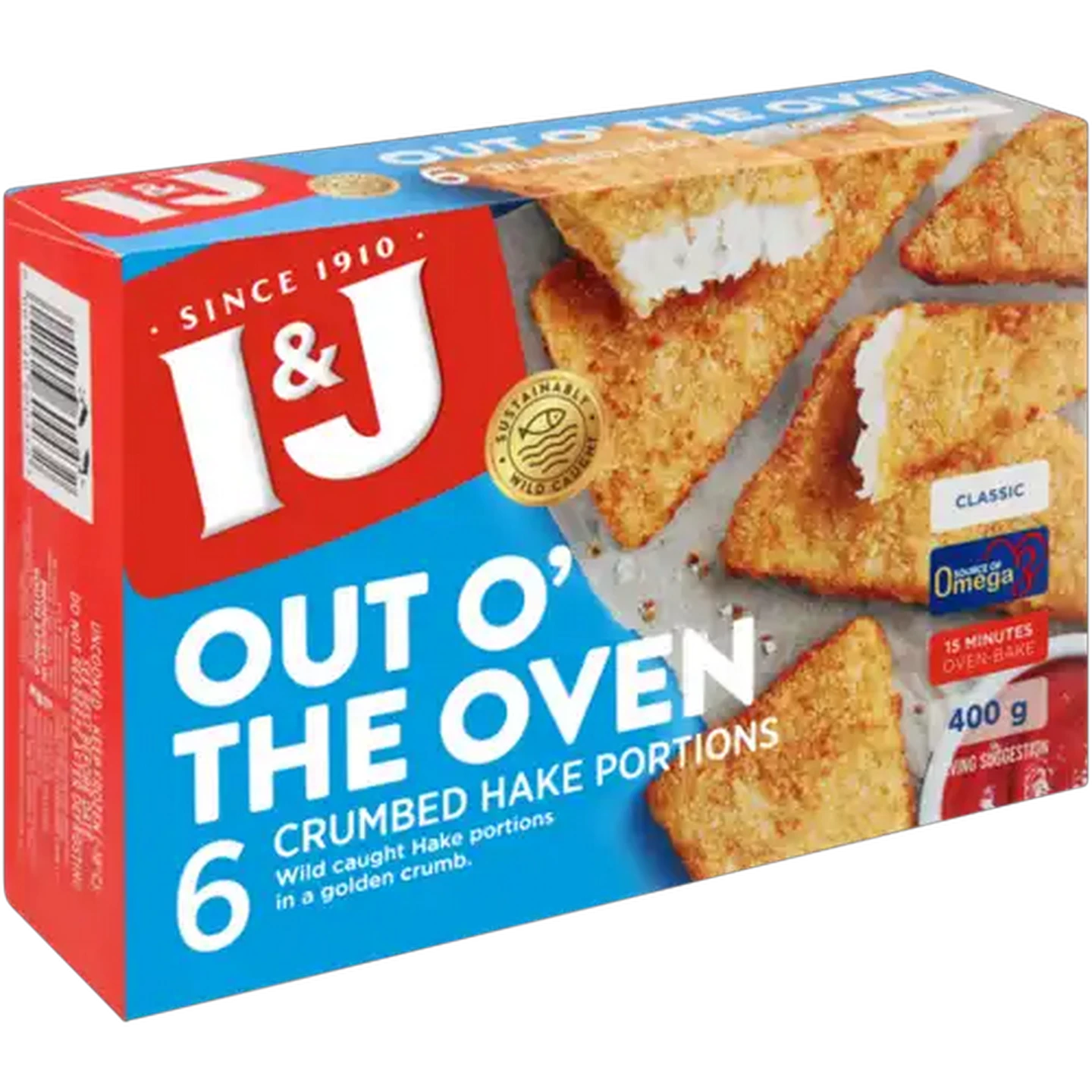 Image of I&J Out O' The Oven Frozen Classic Crumbed Fish 400g