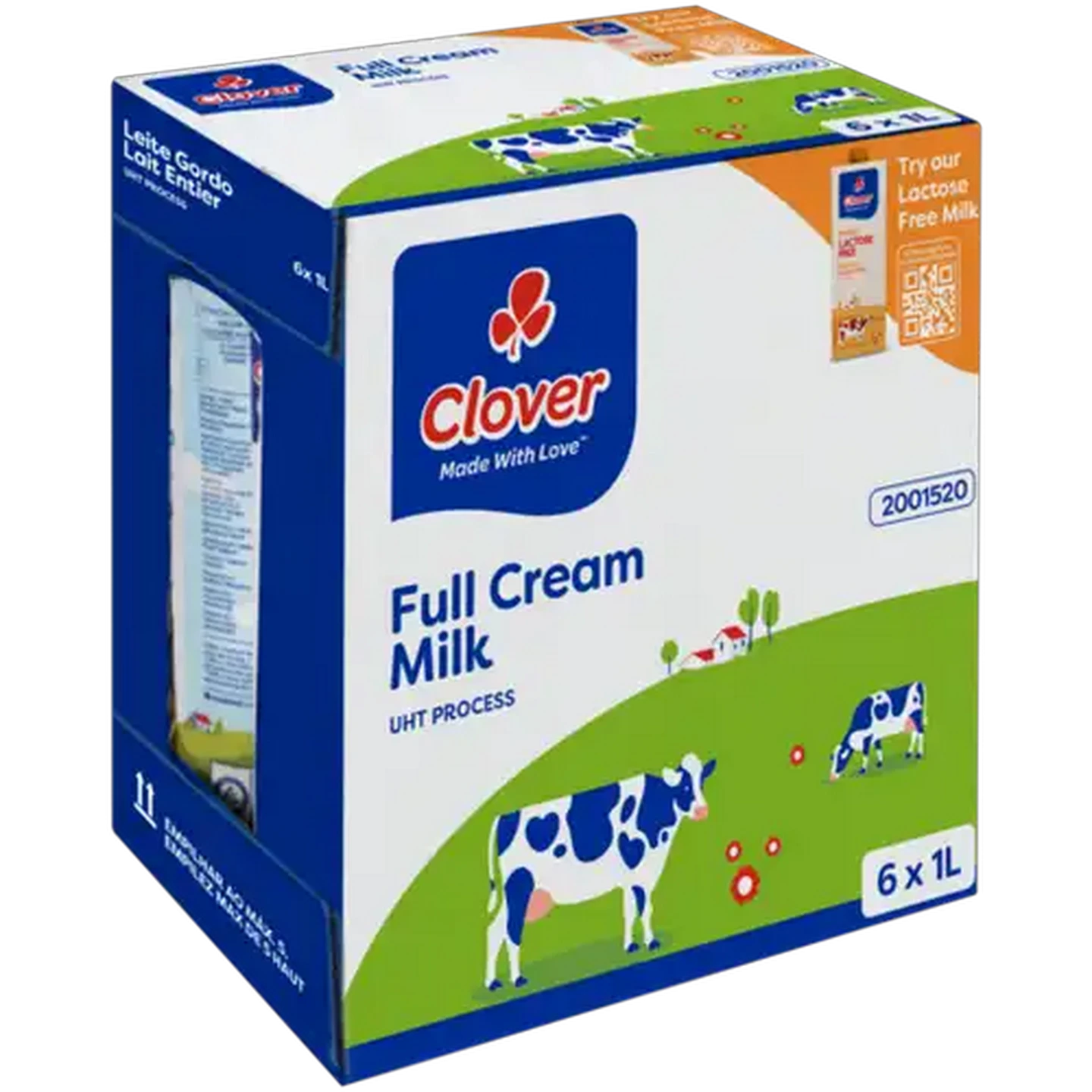 Image of Clover Full Cream Milk 6 x 1L