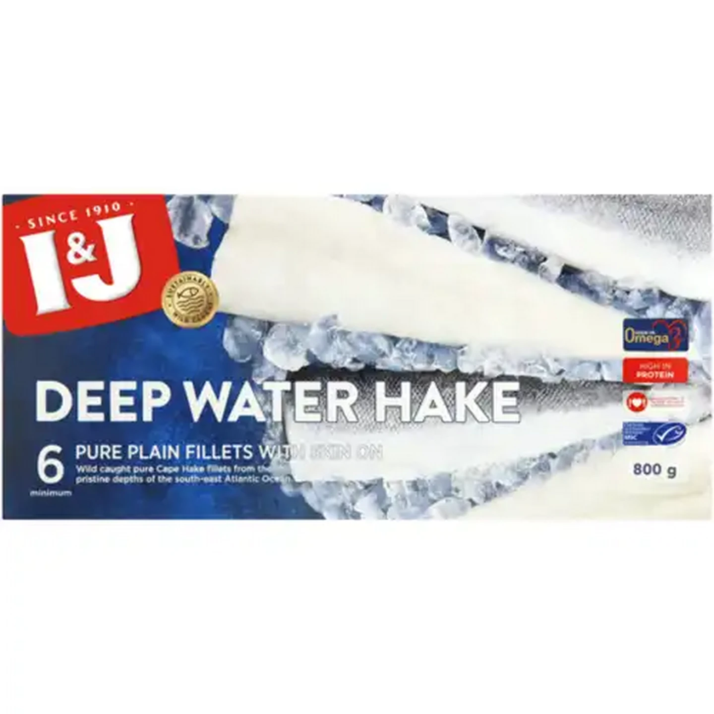 Image of I&J Frozen Deep Water Hake Fillets 800g
