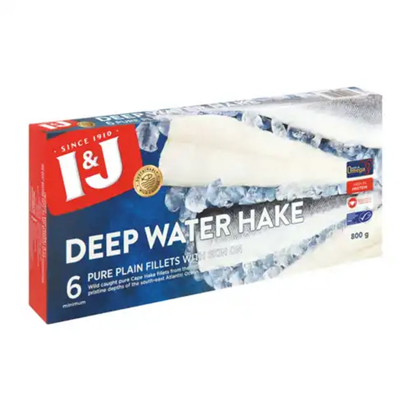 Image of I&J Frozen Deep Water Hake Fillets 800g