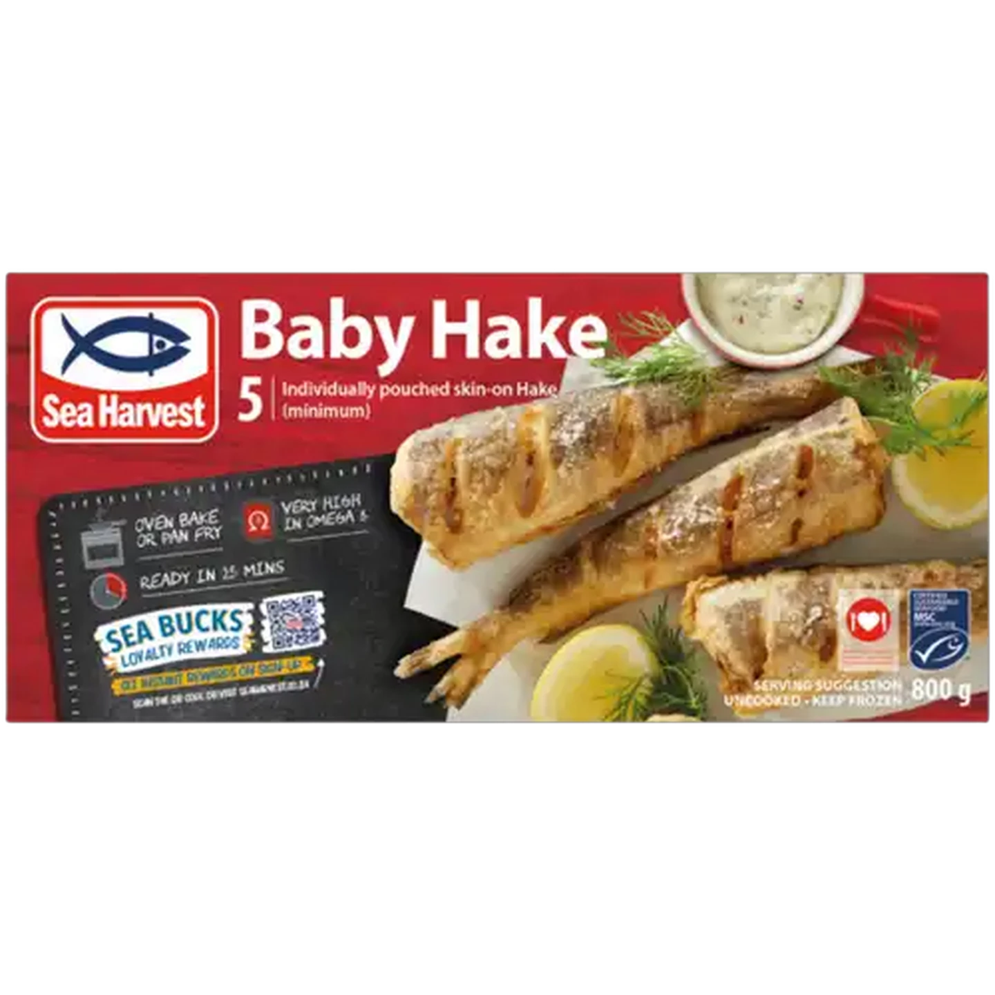 Image of Sea Harvest Frozen Baby Hake 800g