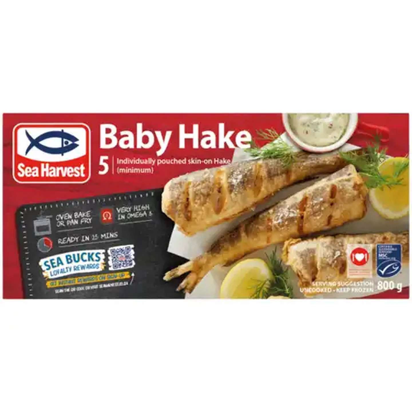 Image of Sea Harvest Frozen Baby Hake 800g