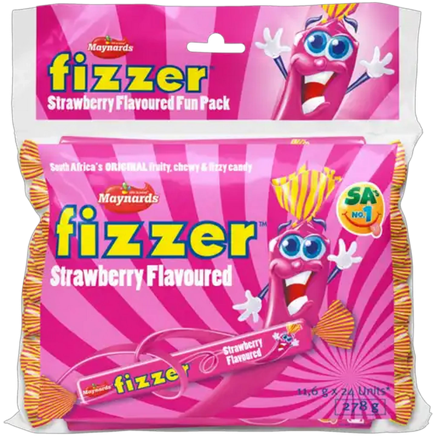 Image of Fizzer Strawberry Flavoured Sweets 24-Pack