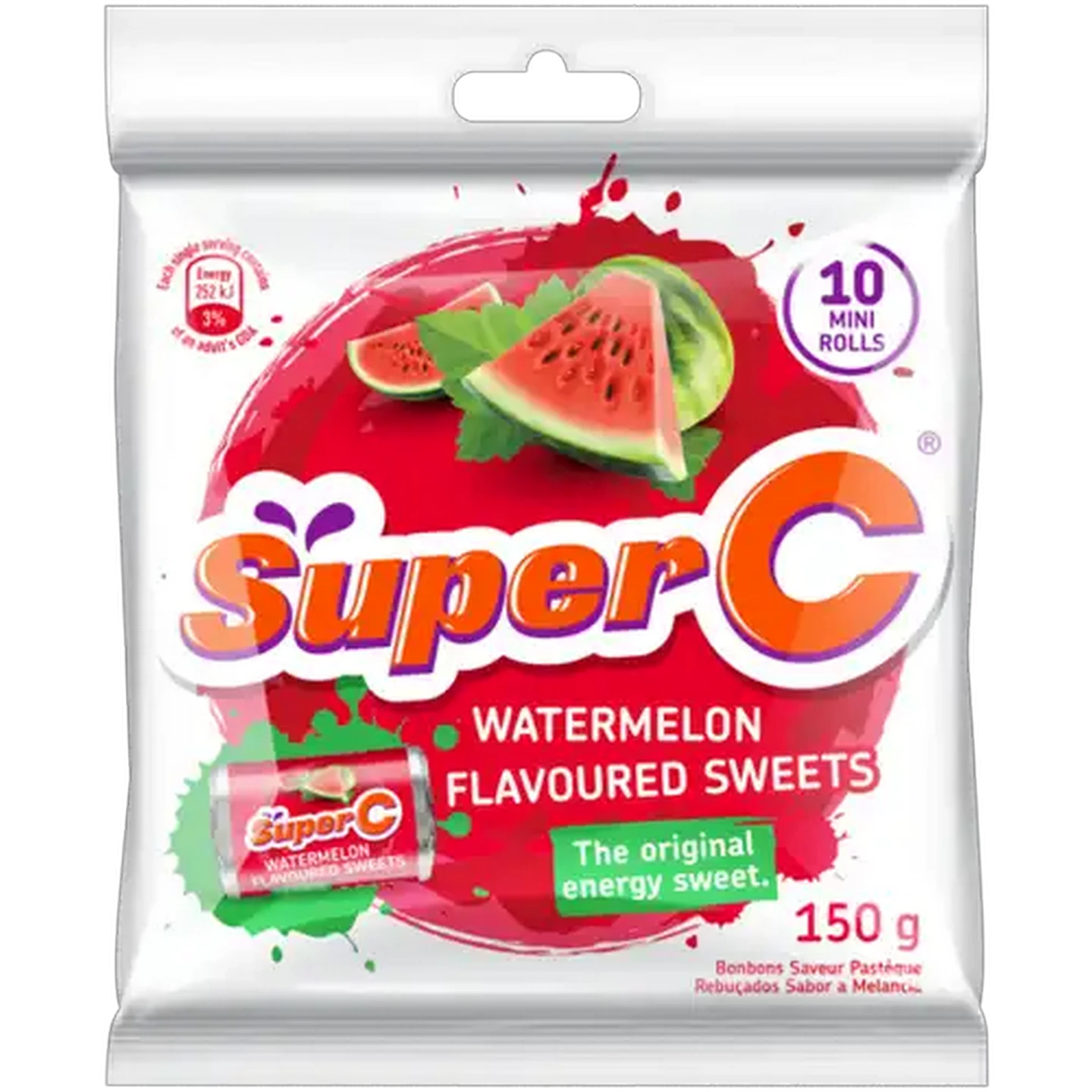 Image of Super C Watermelon Flavoured Sweets Mini Rolls 150g