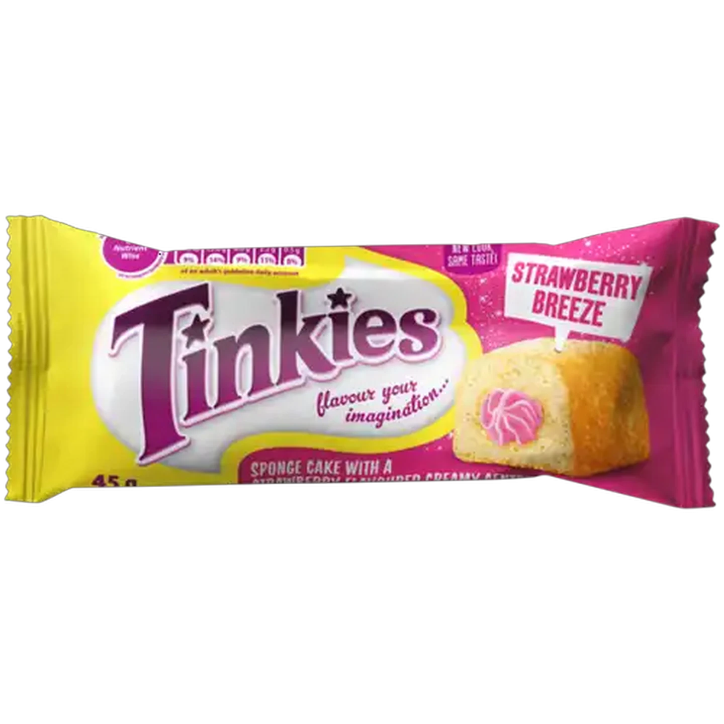 Image of Tinkies Strawberry Tingle Flavoured Creamy Sponge Cake 45g