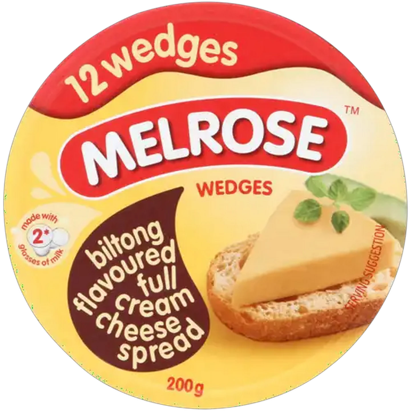 Image of Melrose Biltong Flavoured Cheese Wedges 200g