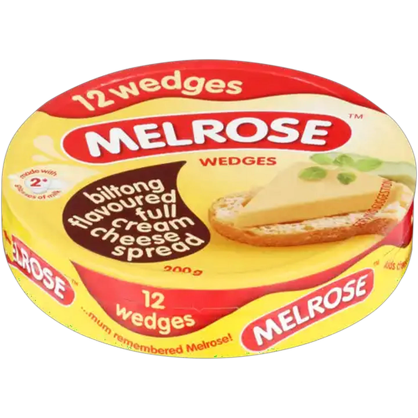 Image of Melrose Biltong Flavoured Cheese Wedges 200g