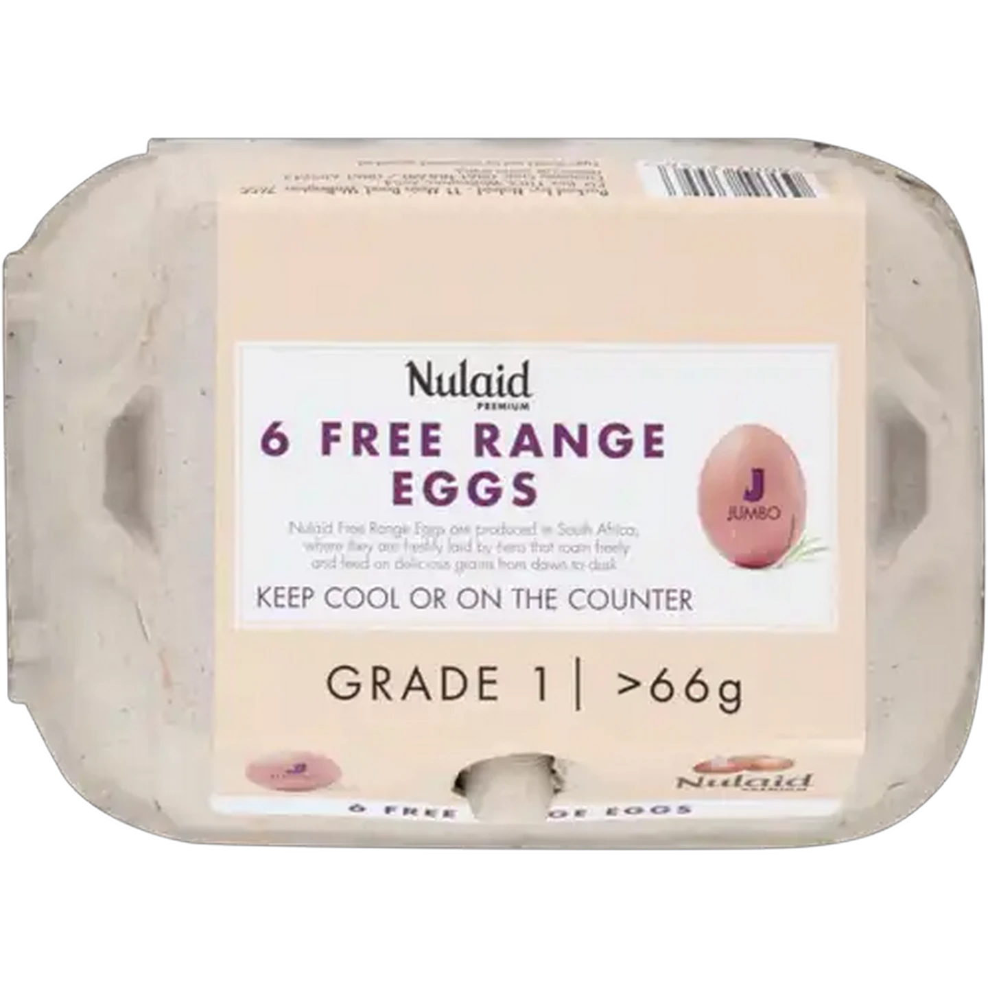 Image of Nulaid Jumbo Free Range Eggs 6 x 66g