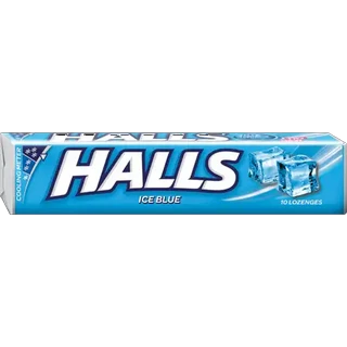 HALLS Ice Blue Lozenges 10 Pack