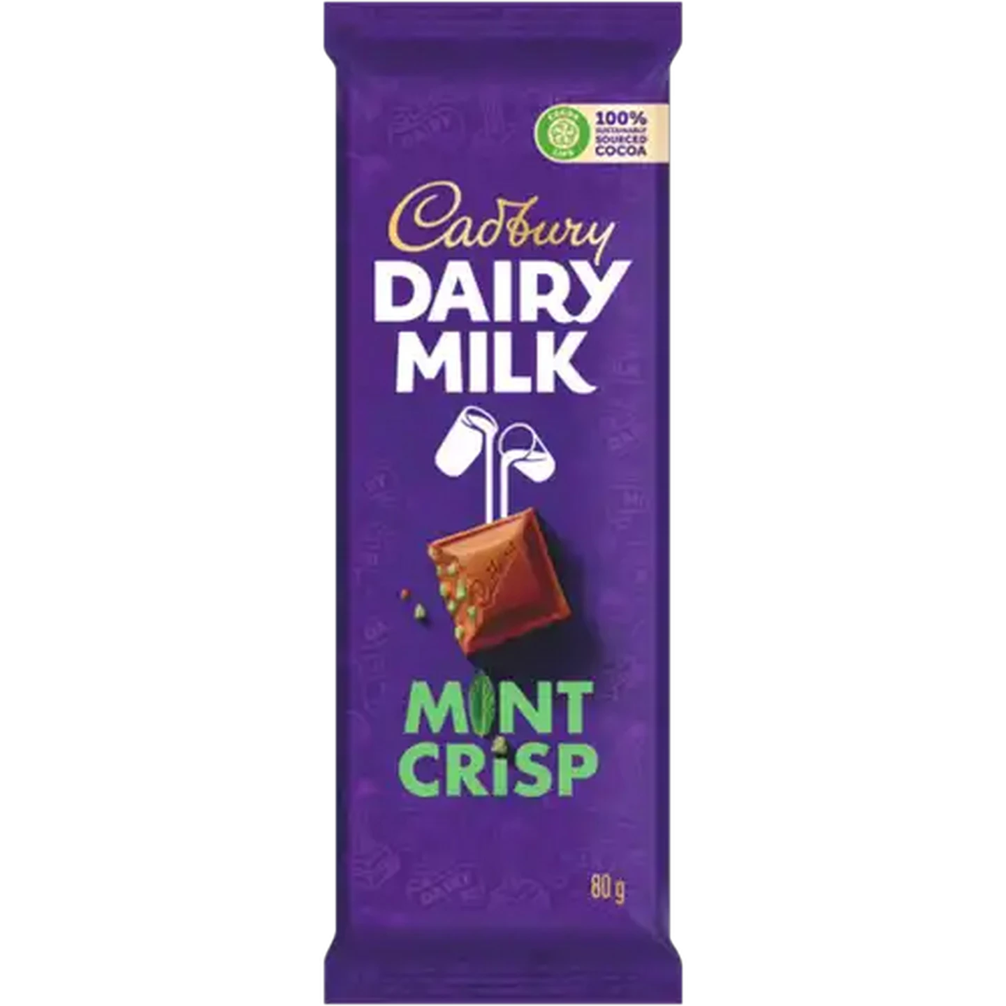 Image of Cadbury Dairy Milk Mint Crisp Chocolate Slab 80g